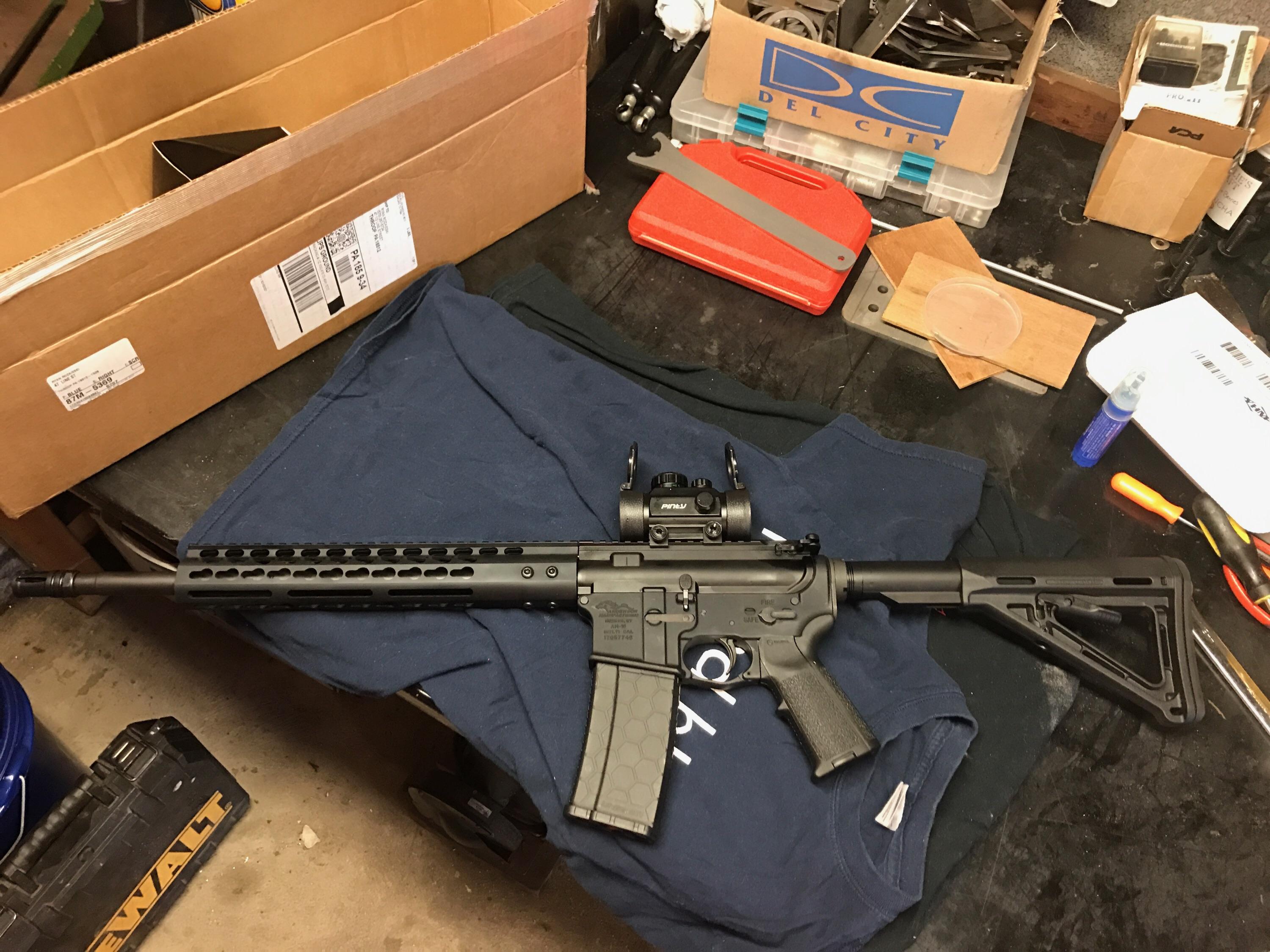 My first AR, built with help from my friend. Idea was to get a build under 500. Whatcha think