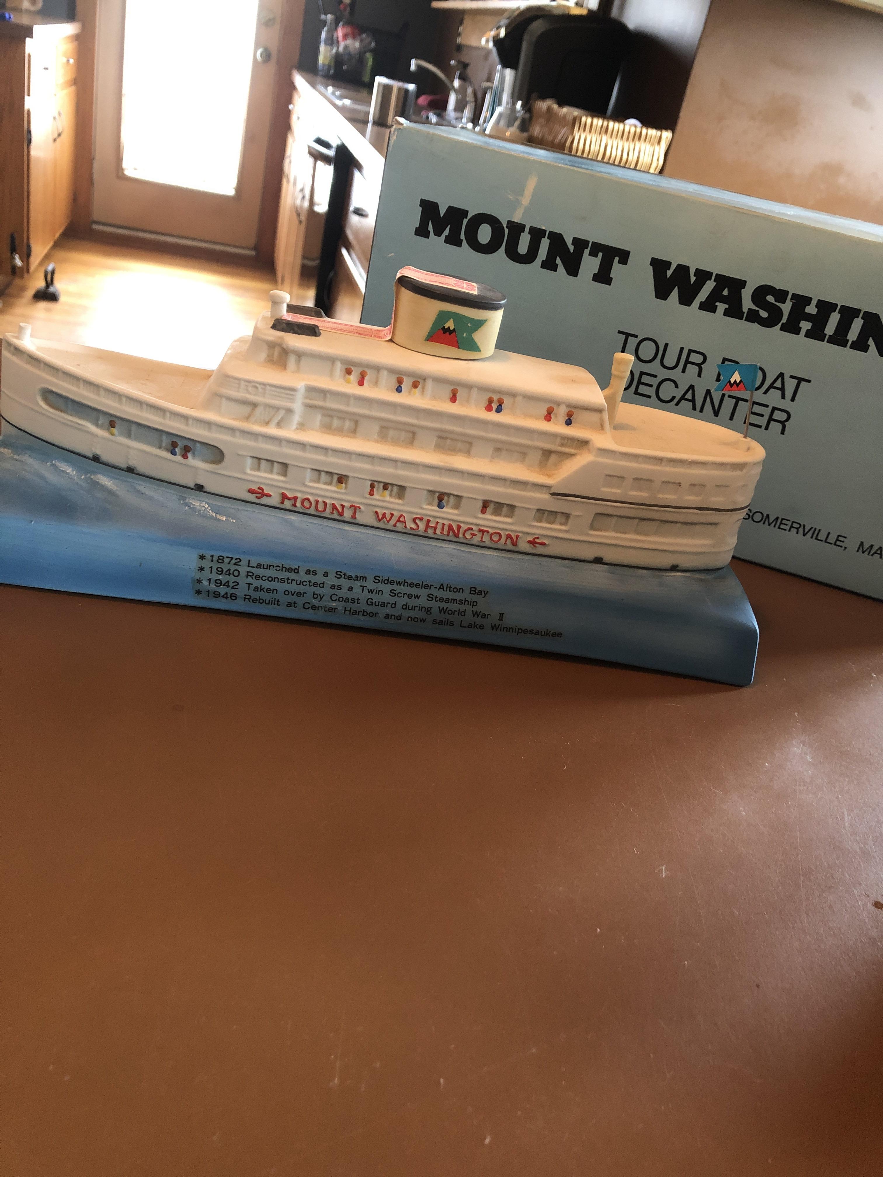 Mount Washington Tour Boat Decanter. Found this in my dads garage
