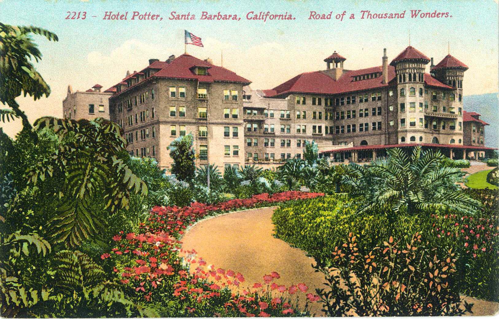 Potter Hotel in Santa Barbara, CA. Burned down in 1921 r/Lost