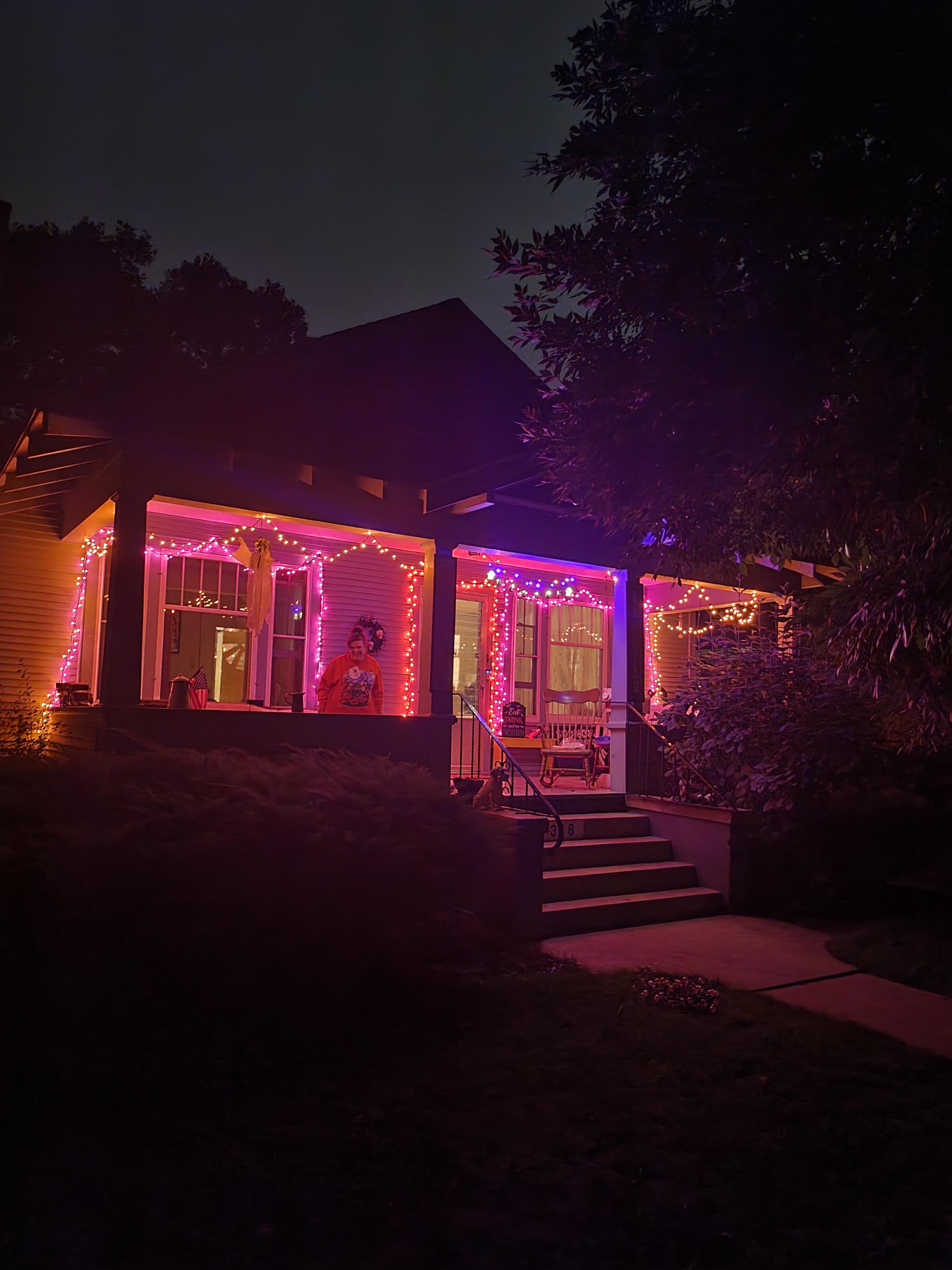 started my Halloween decorations with lights! r/halloween