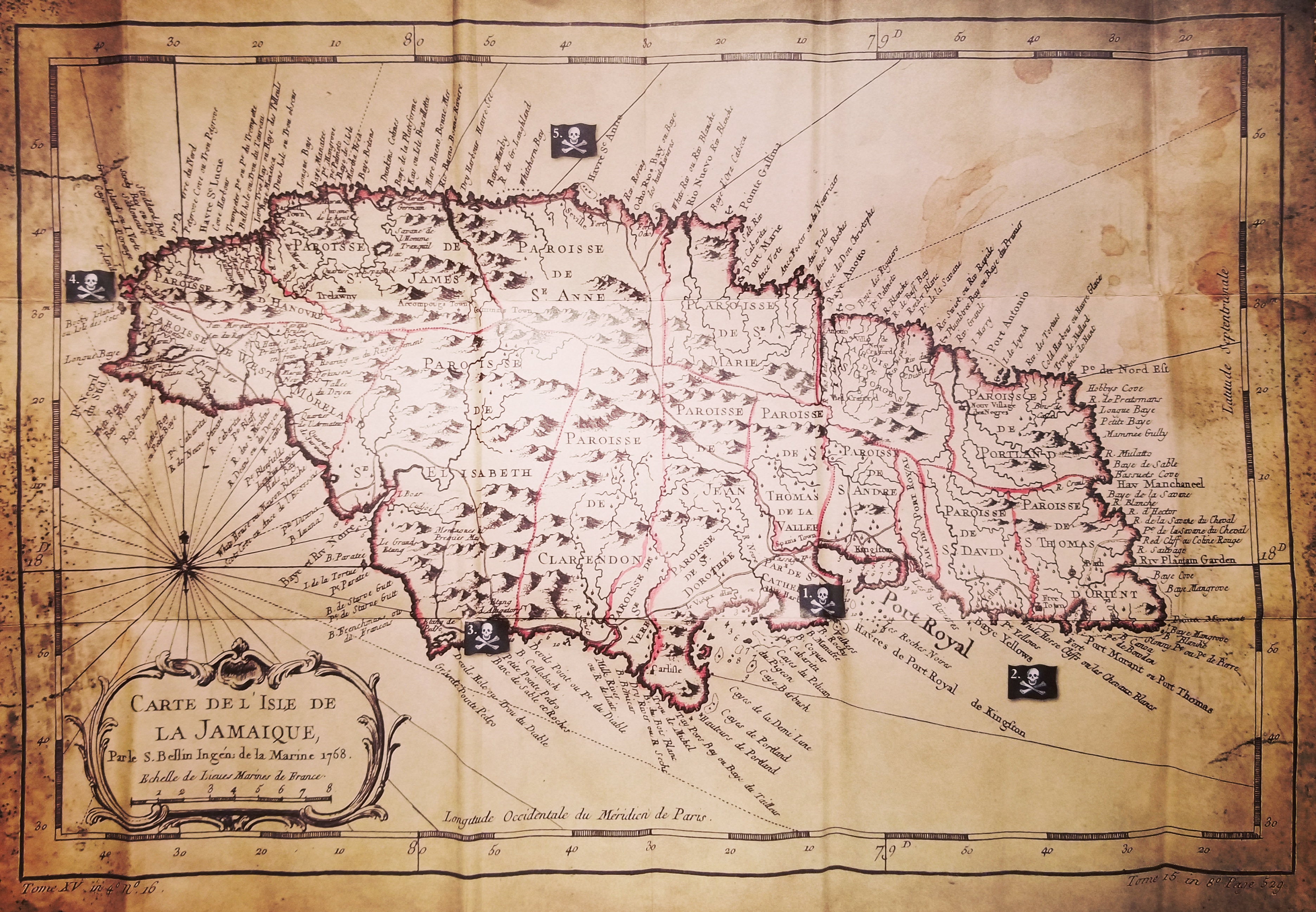 Real treasure map of Jamaica r/MapPorn