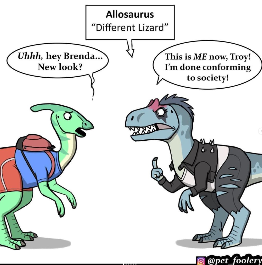 "Allosaurus" by pet_foolery. (Seriously, Allosaurus must be the least