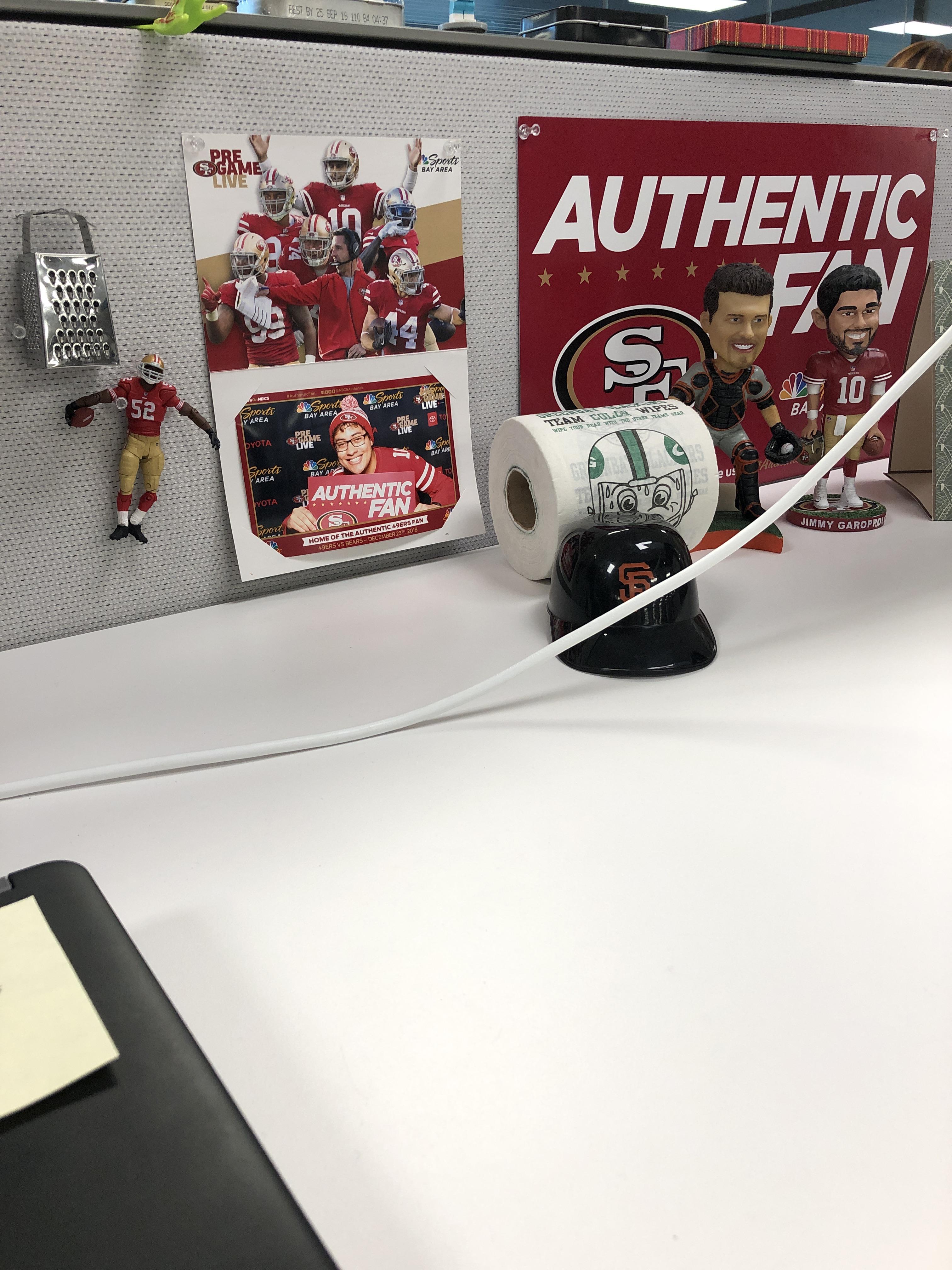 Started decorating my cubicle. More to come. 49ers