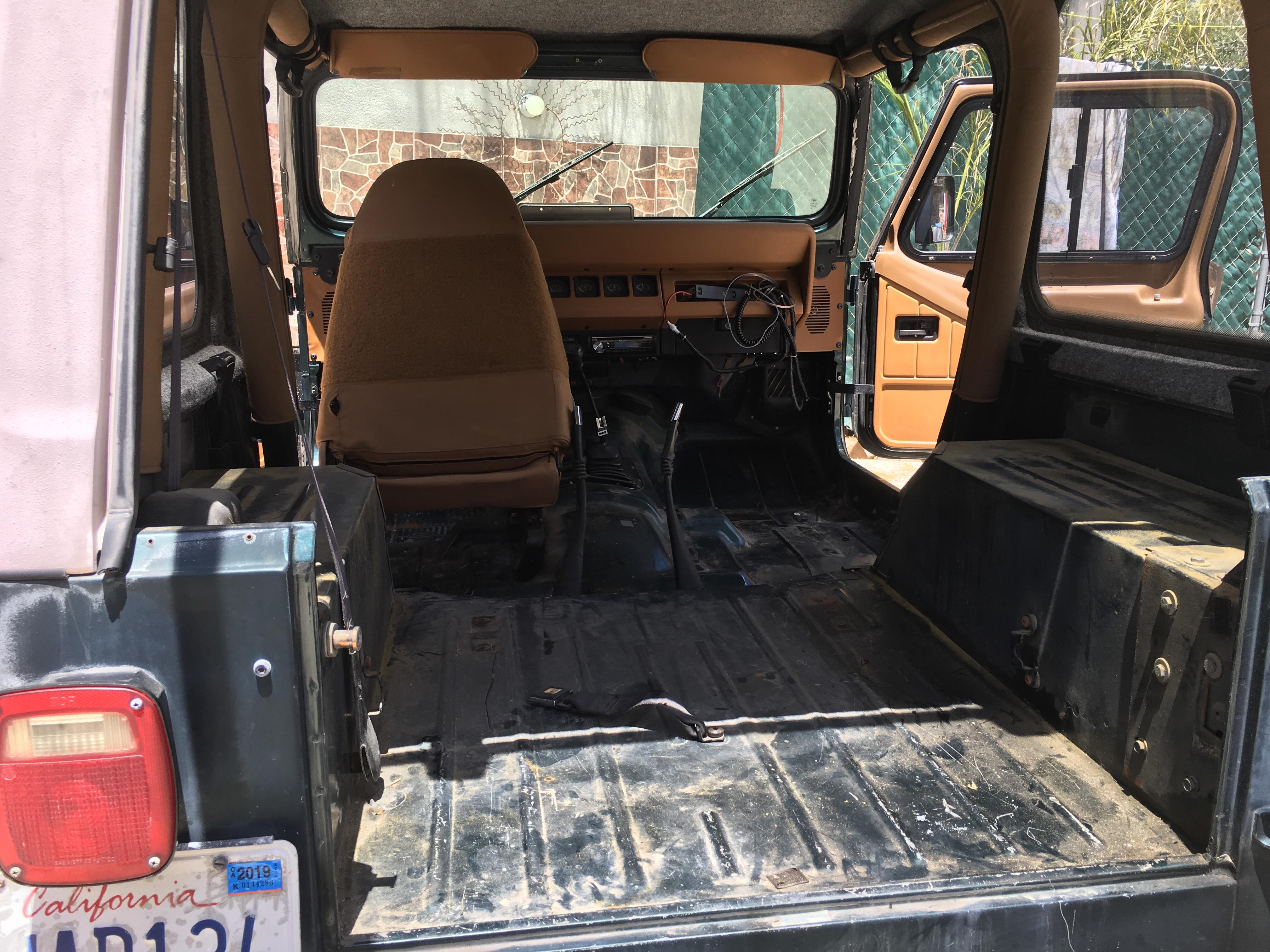 Cleaning out the interior and getting ready for a bed liner. r/Jeep