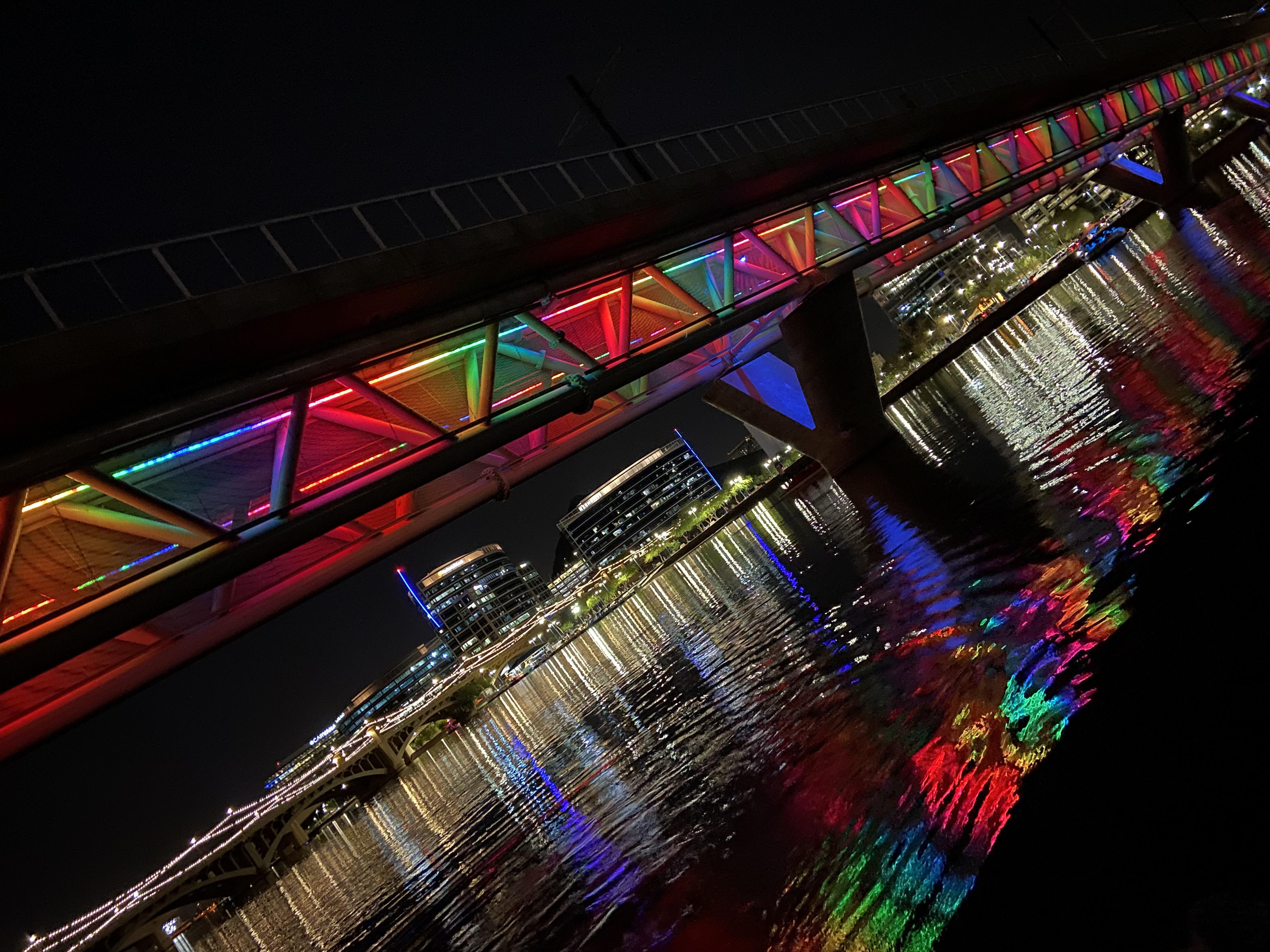 Went paddle boating the other night at Tempe town lake. Took this