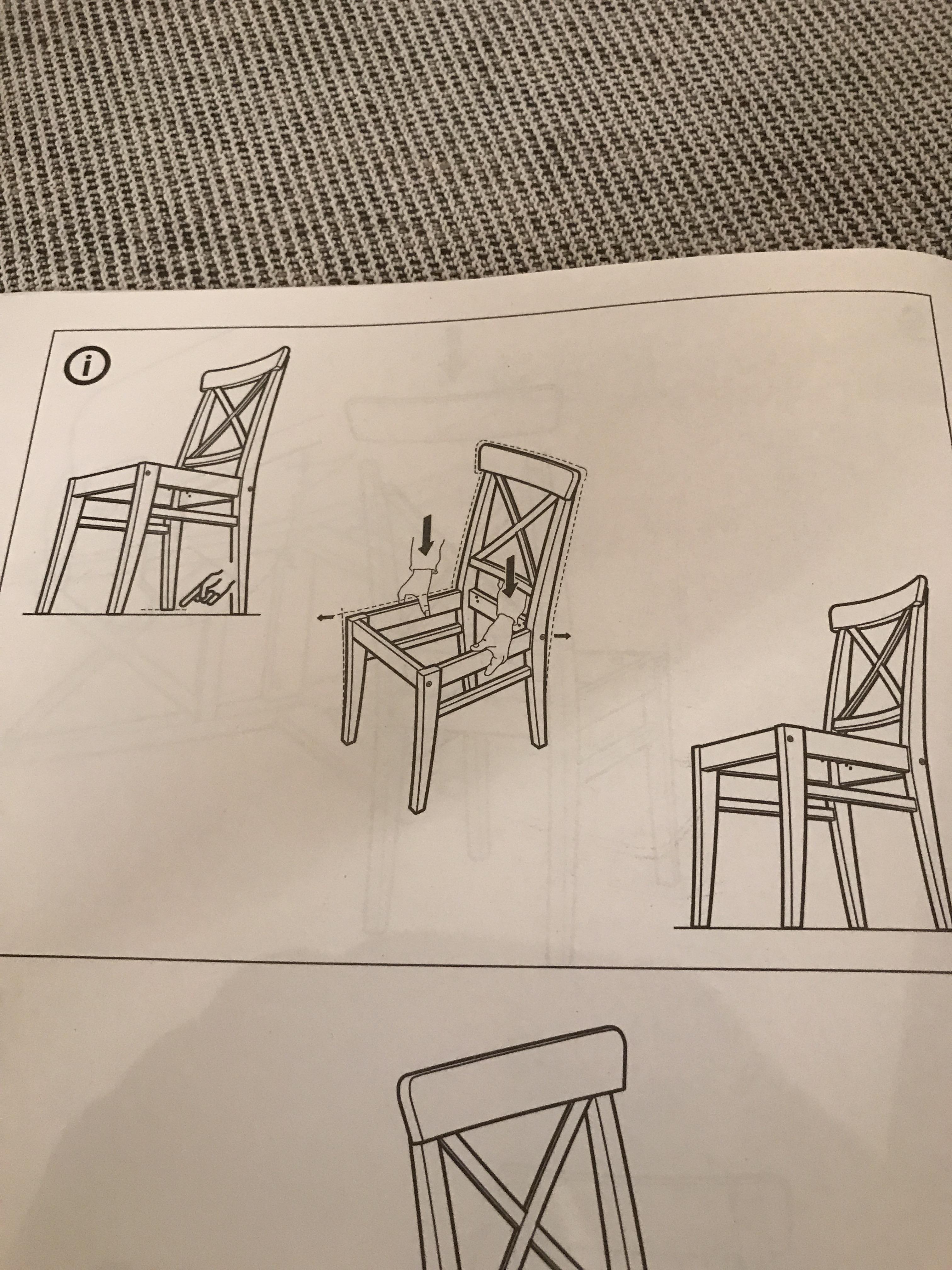 My ingolf chairs are wobbling without weight. What is this step? r/IKEA