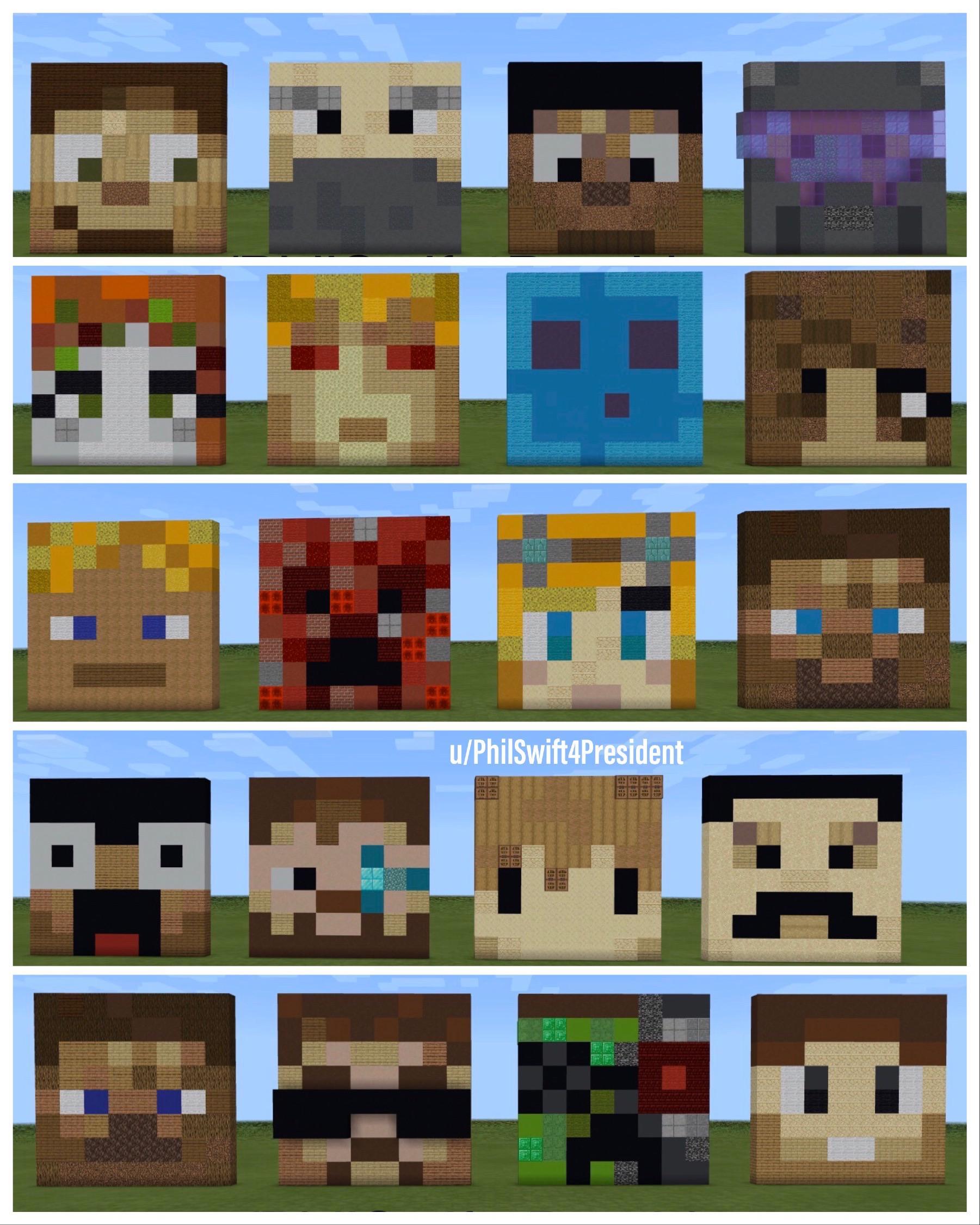 I decided to recreate many of the hermit’s skins! I just want to thank