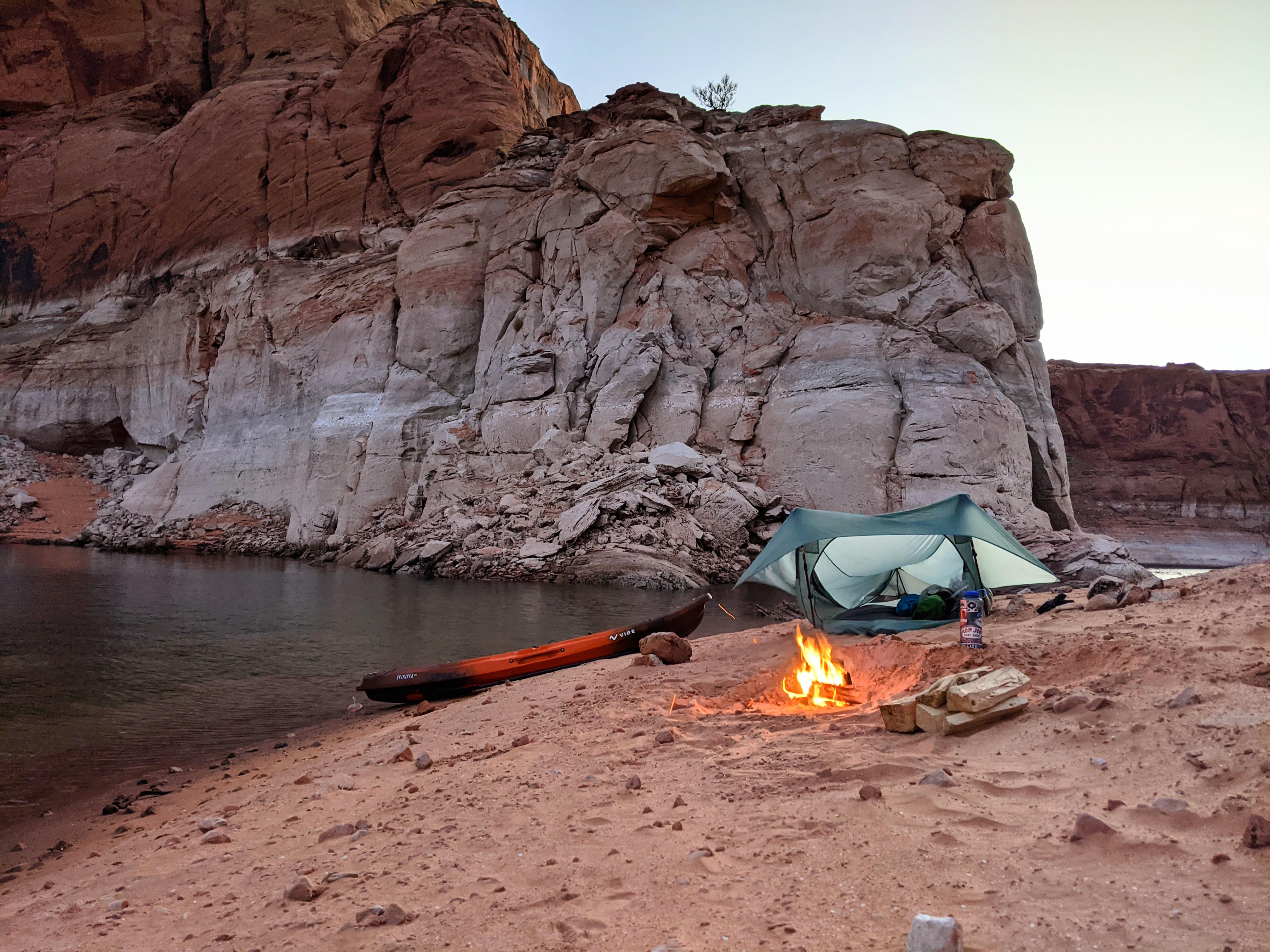 Lake Powell Kayak Camping (4/21) r/camping