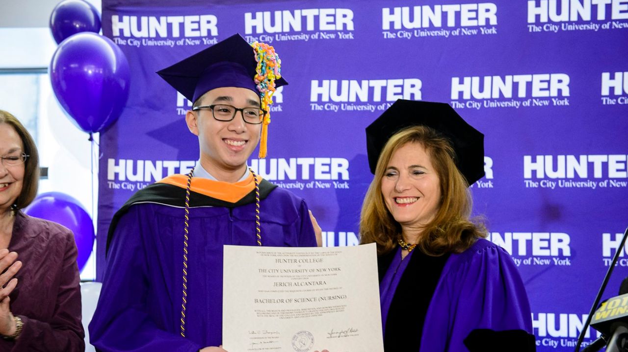 Jerich Alcantara gets private commencement ceremony from the Hunter