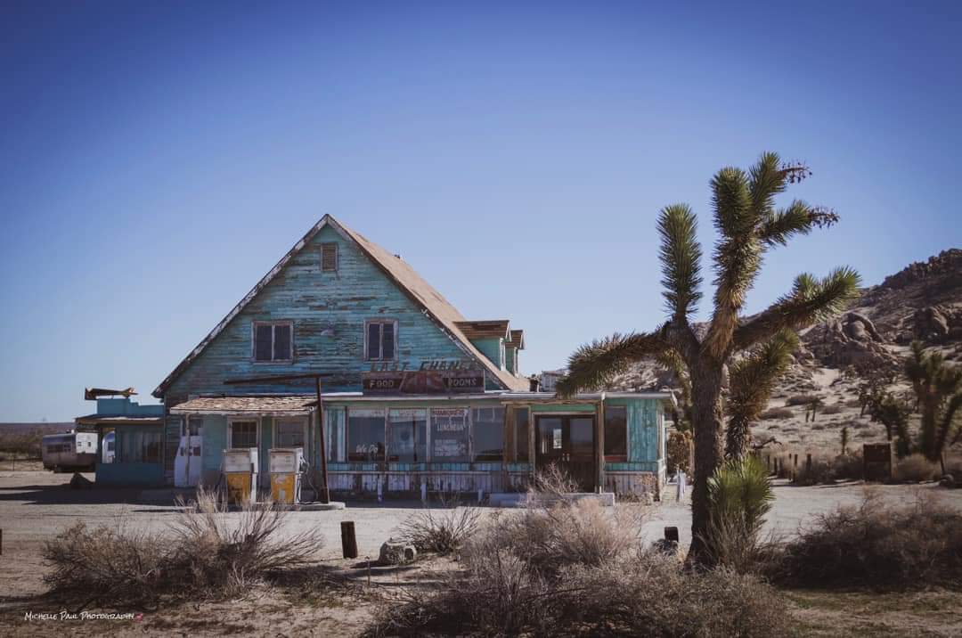 Abandoned diner/motel deep in the mojave high desert, located outside