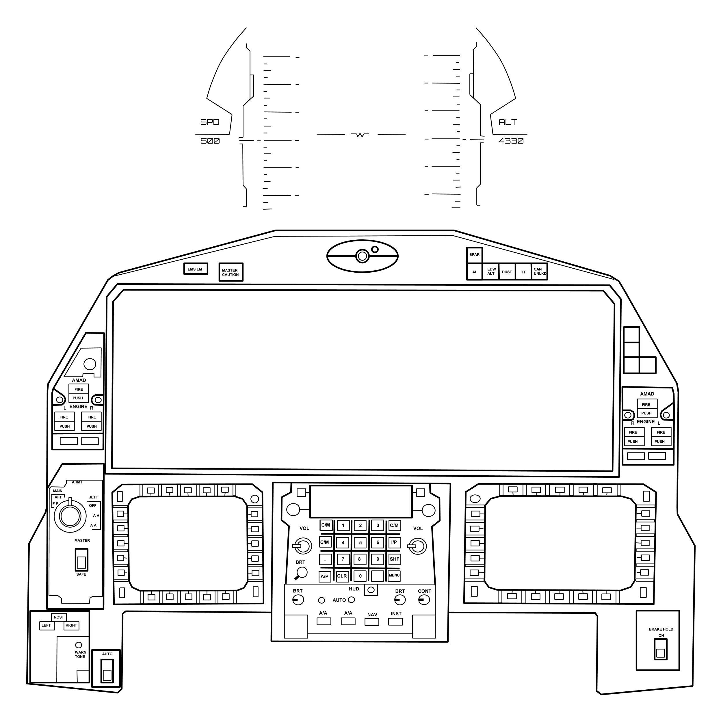 XF01 Sparrowhawk Cockpit Layout r/worldbuilding