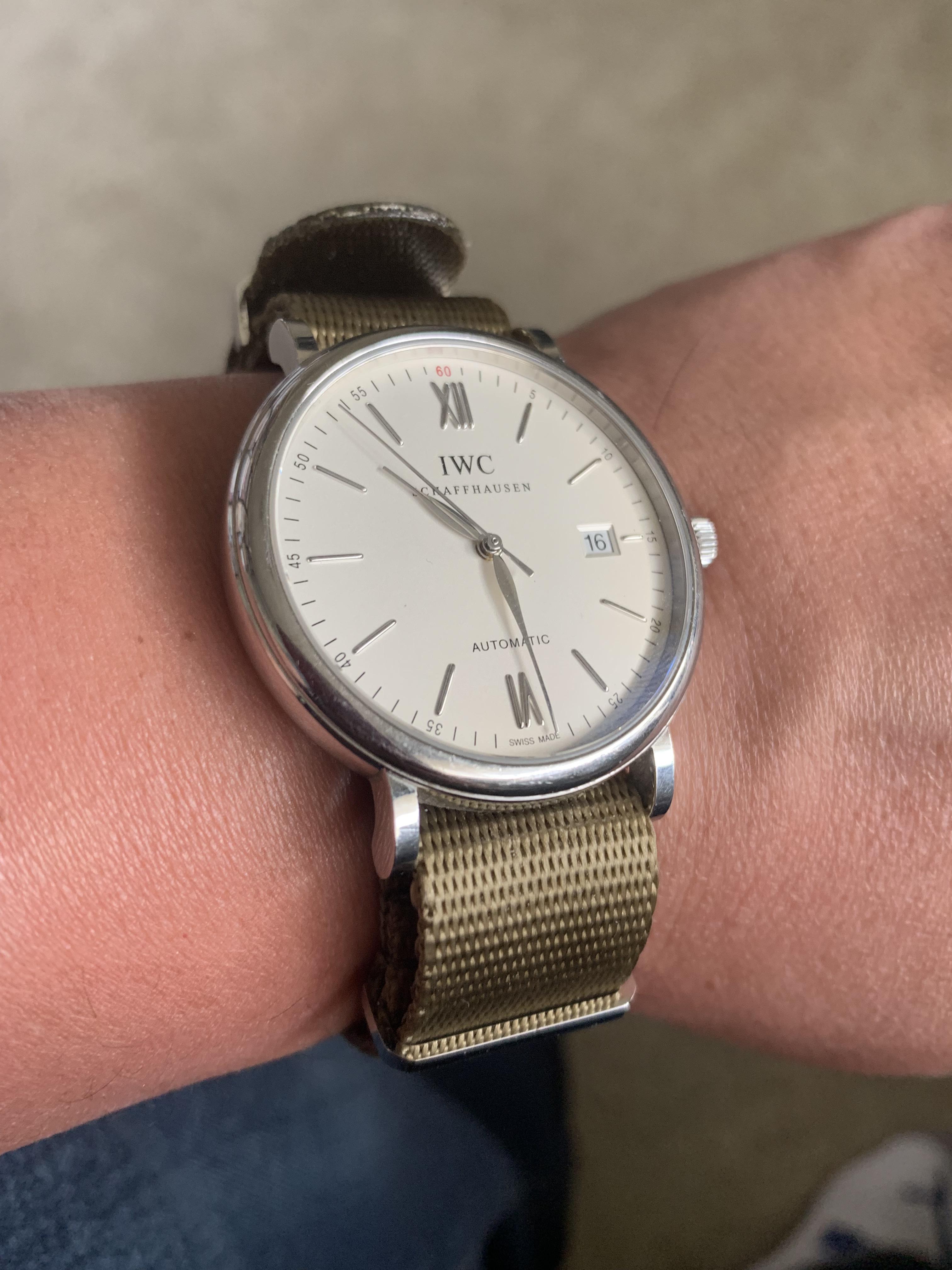 [IWC] Portofino with new nato strap. r/Watches