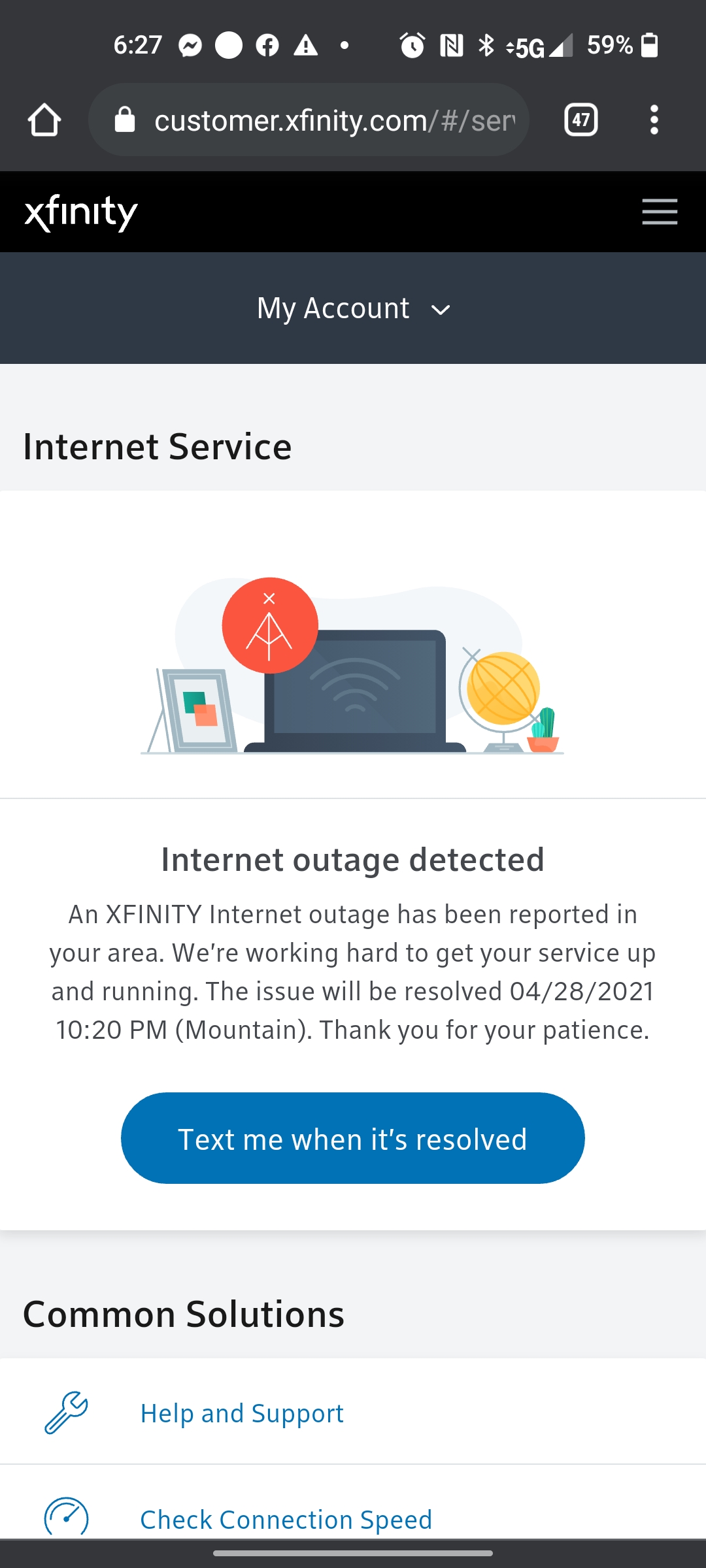 Outage and expected fix is 4 hours from now...what.to.do. r