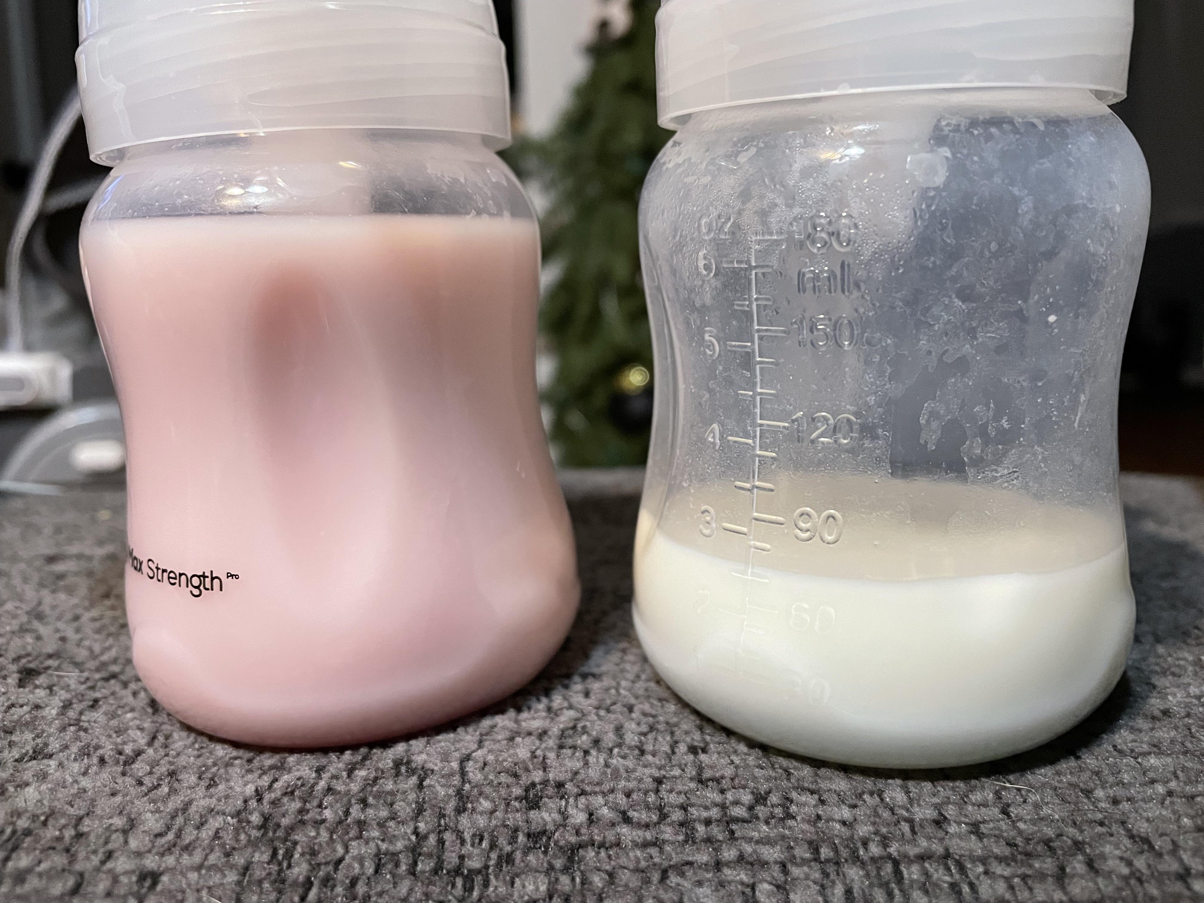 Popped a bleb and ended up with strawberry milk! Also the difference
