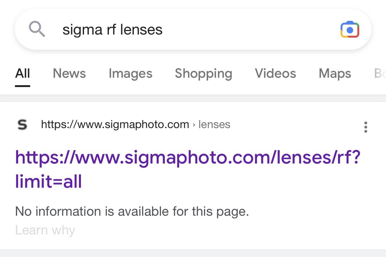 Sigma RF lenses around the corner? r/canon