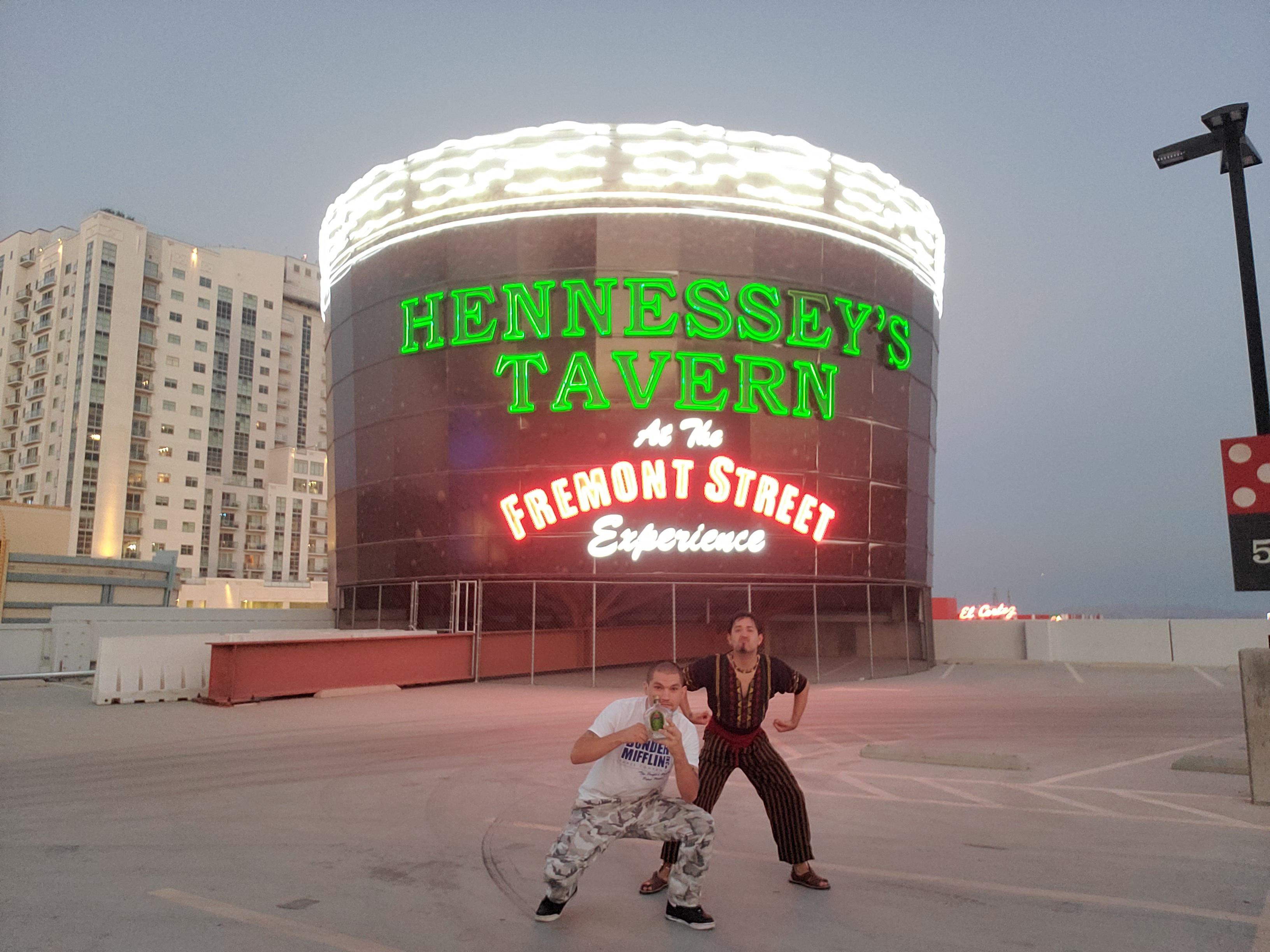 Drinking crown royal in front of Hennessys tavern. r/vegas