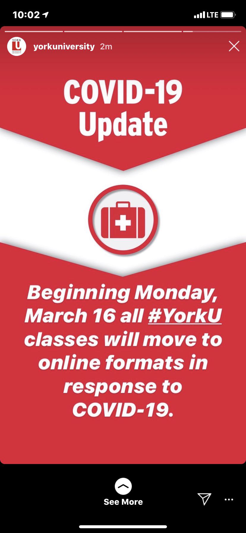 YorkU update r/yorku