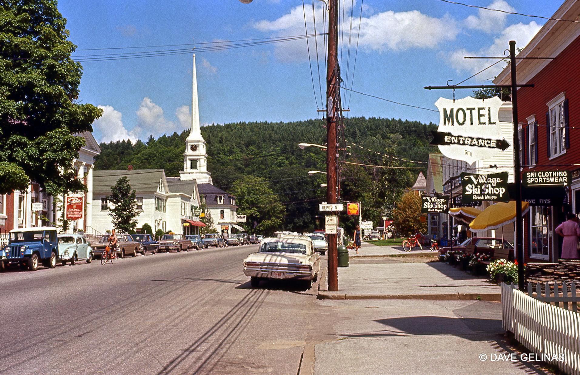 Main Street Scene Stowe, VT September 1965. Photo courtesy of Dave