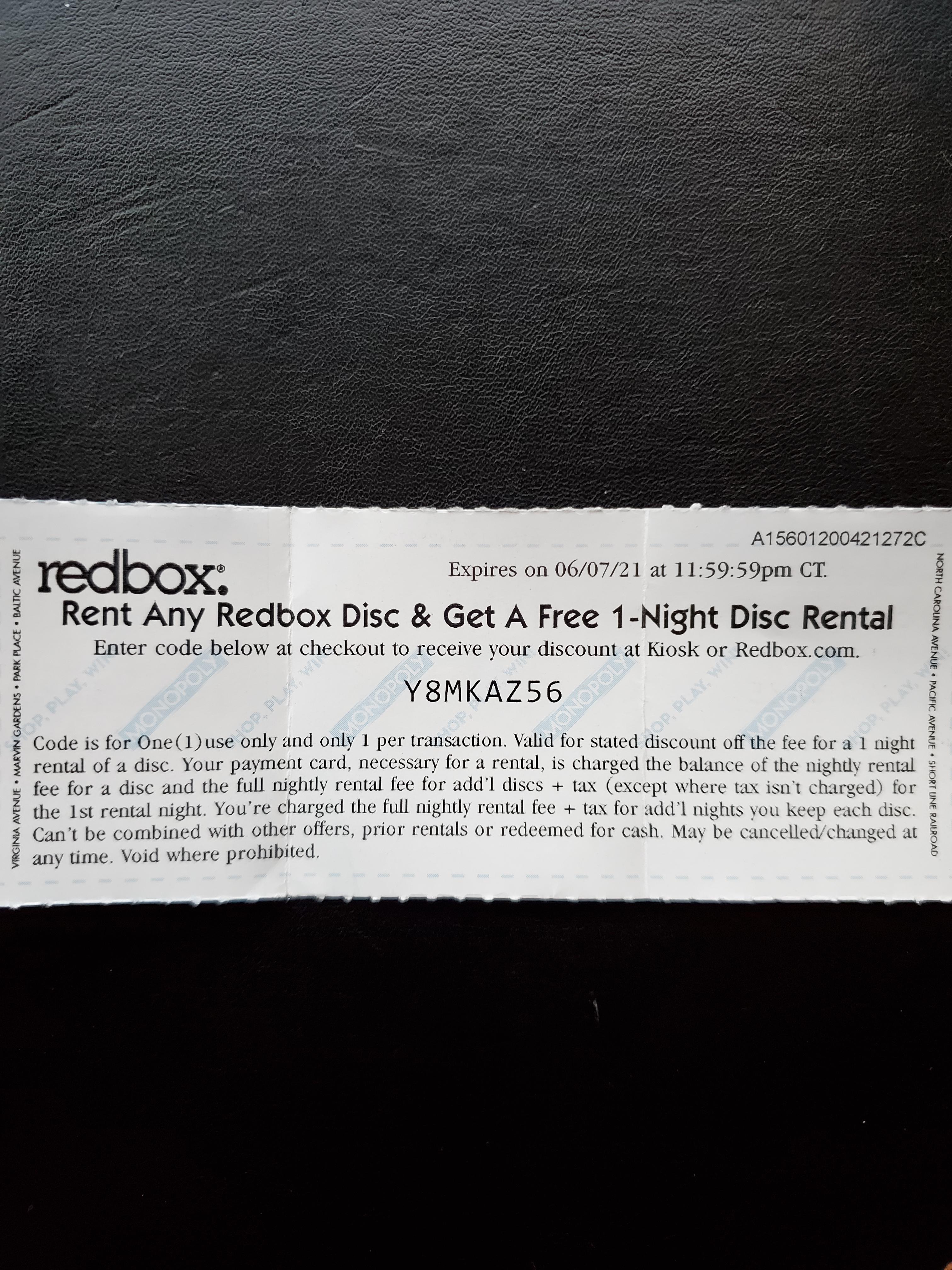 Redbox Rent One & Get A Free Rental r/SingleUseCodes