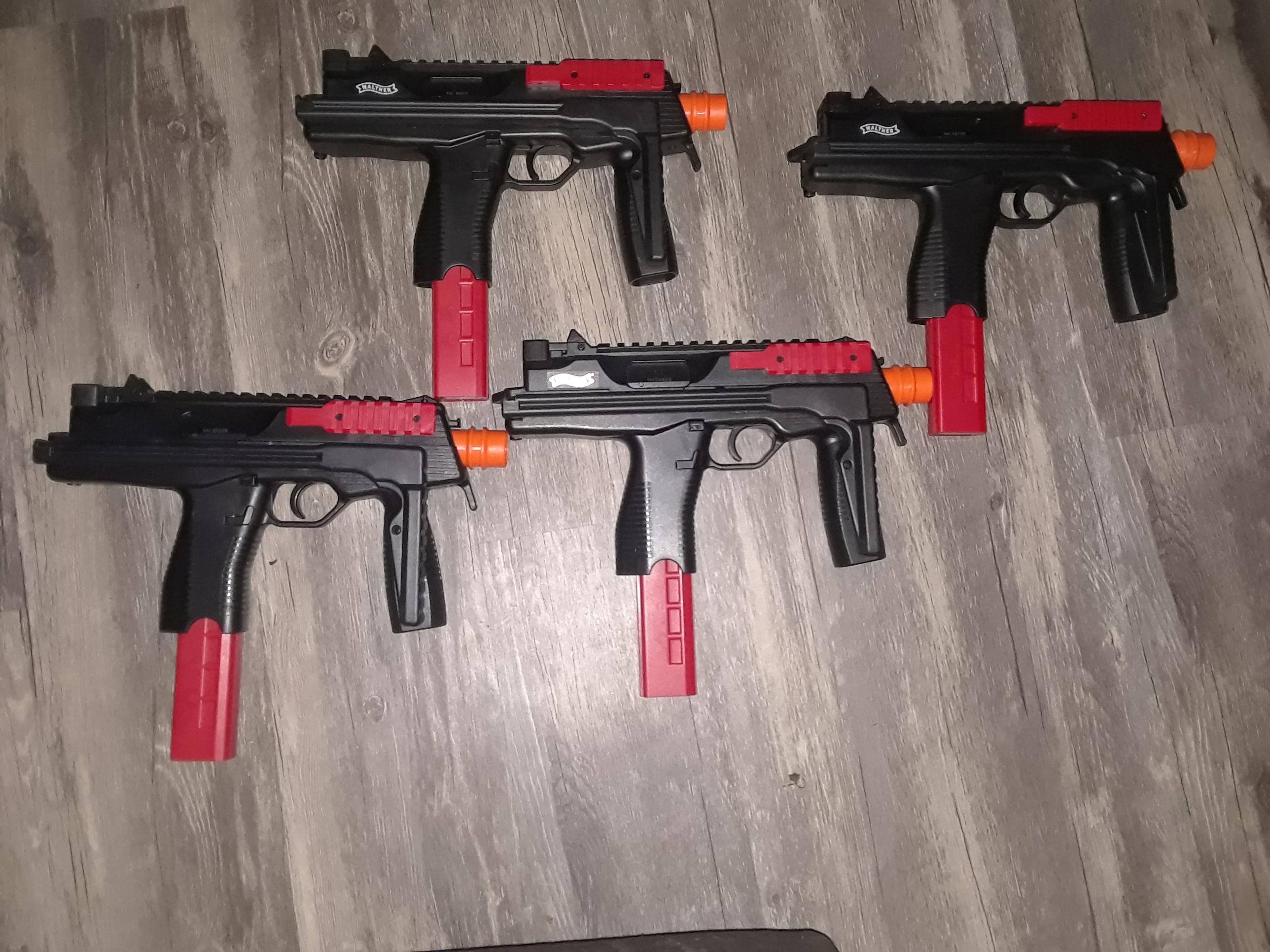 Paid 30 for 4 AEG mp9's airsoft