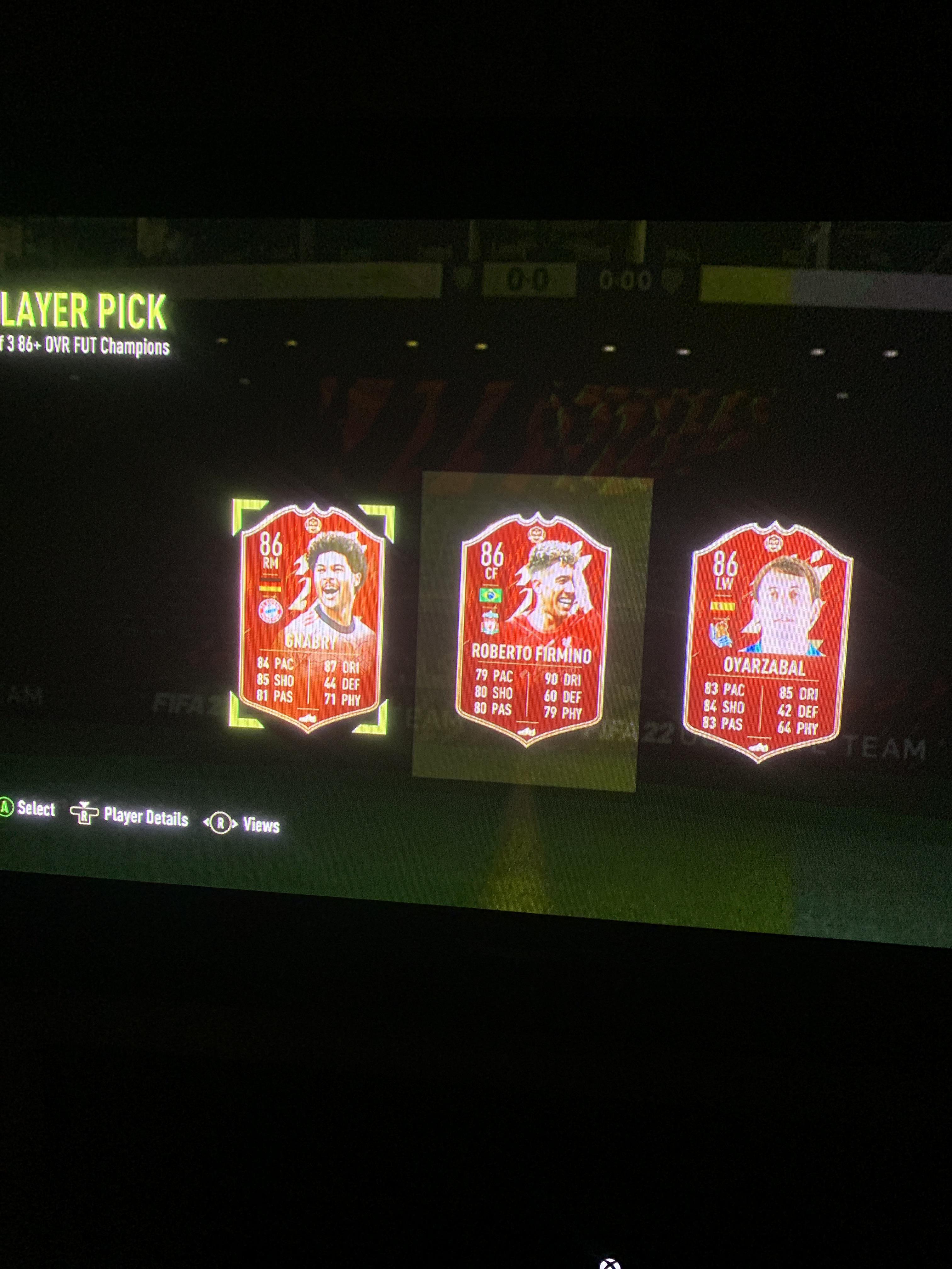 After grinding fut champs, I got a jumbo rare players pack full of 83
