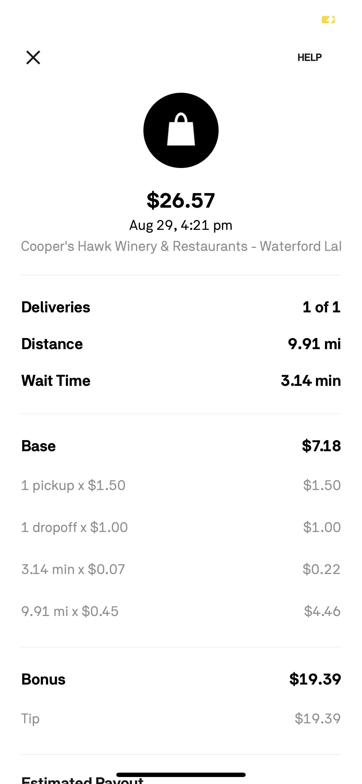 Got my largest tip so far, saw on the receipt the customer pre tipped