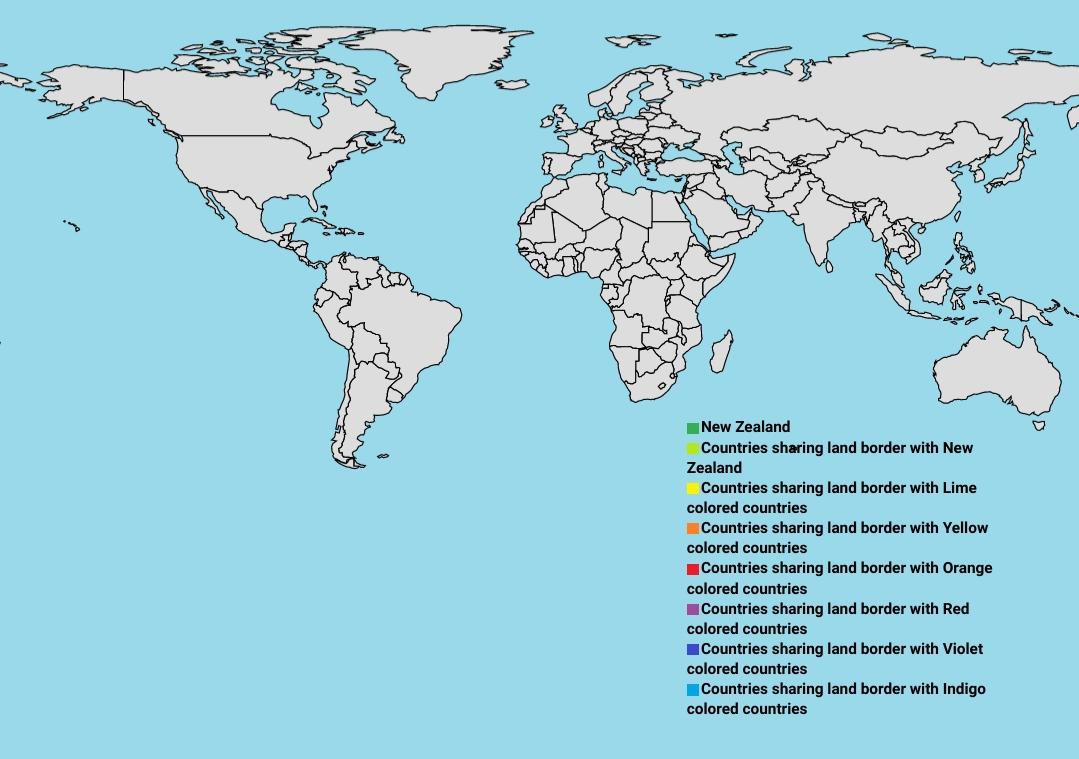 Map of all countries bordering New Zealand r/mapswithoutnewzealand