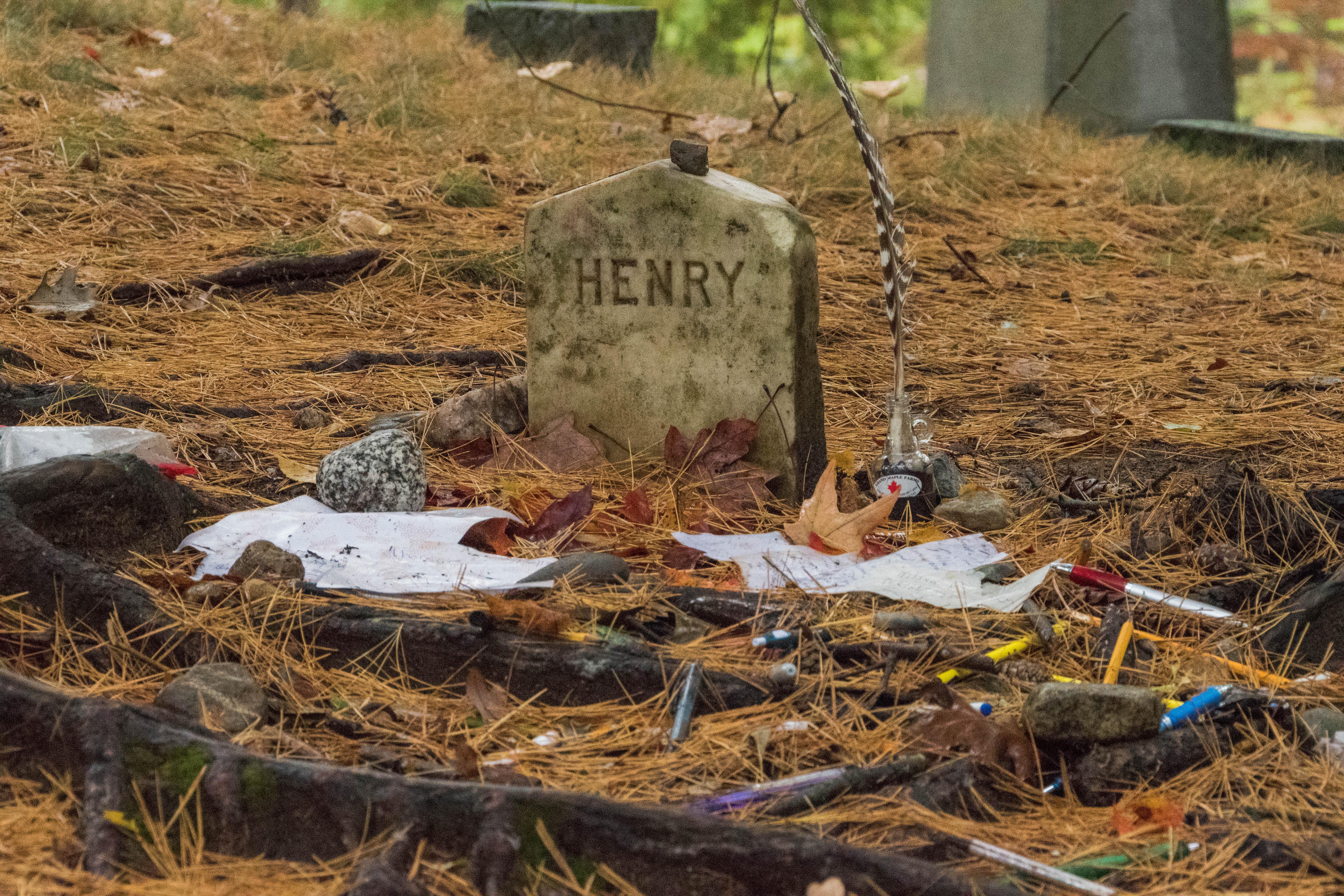 Henry David Thoreau's Grave, Concord, Massachusetts r/pics