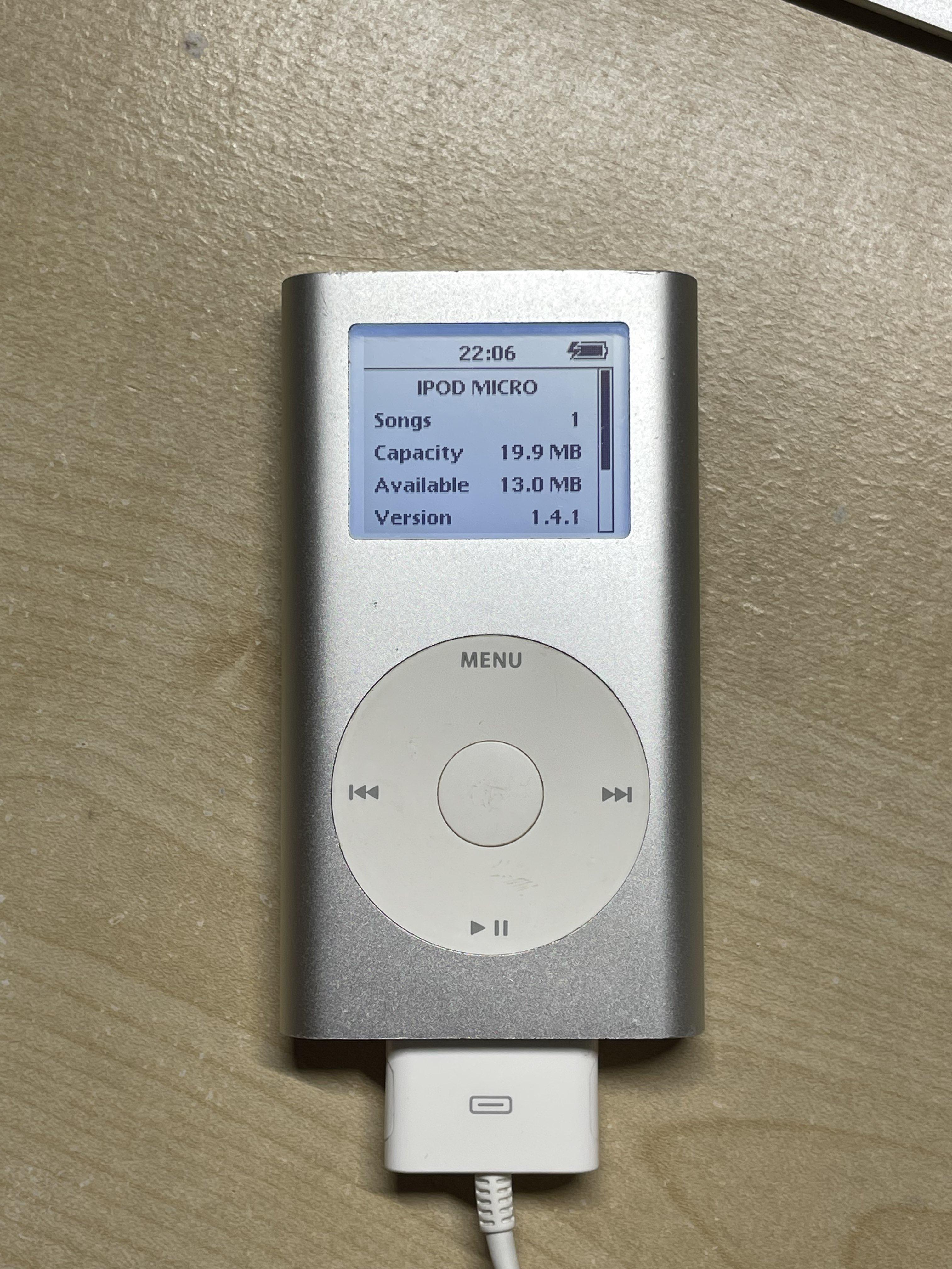 I built an iPod with only 20MB of storage using a 64MB SD card (44MB