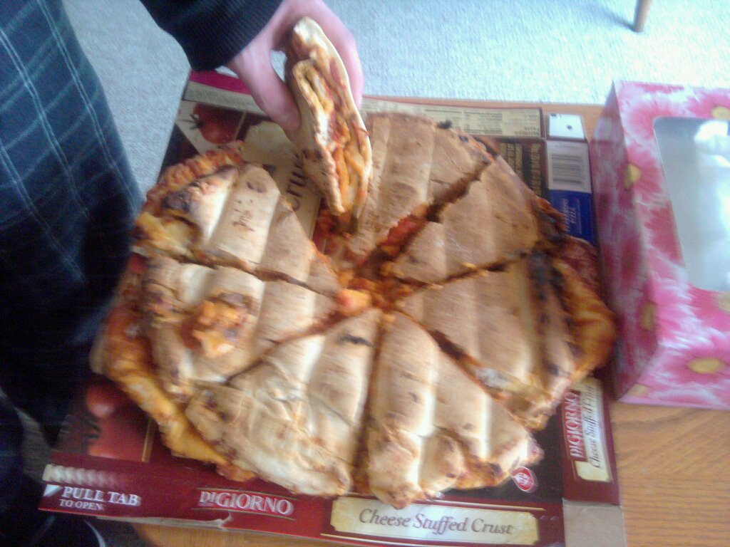 2 Stuffed Crust Digorno's with 4 Different Types of Hot Pockets
