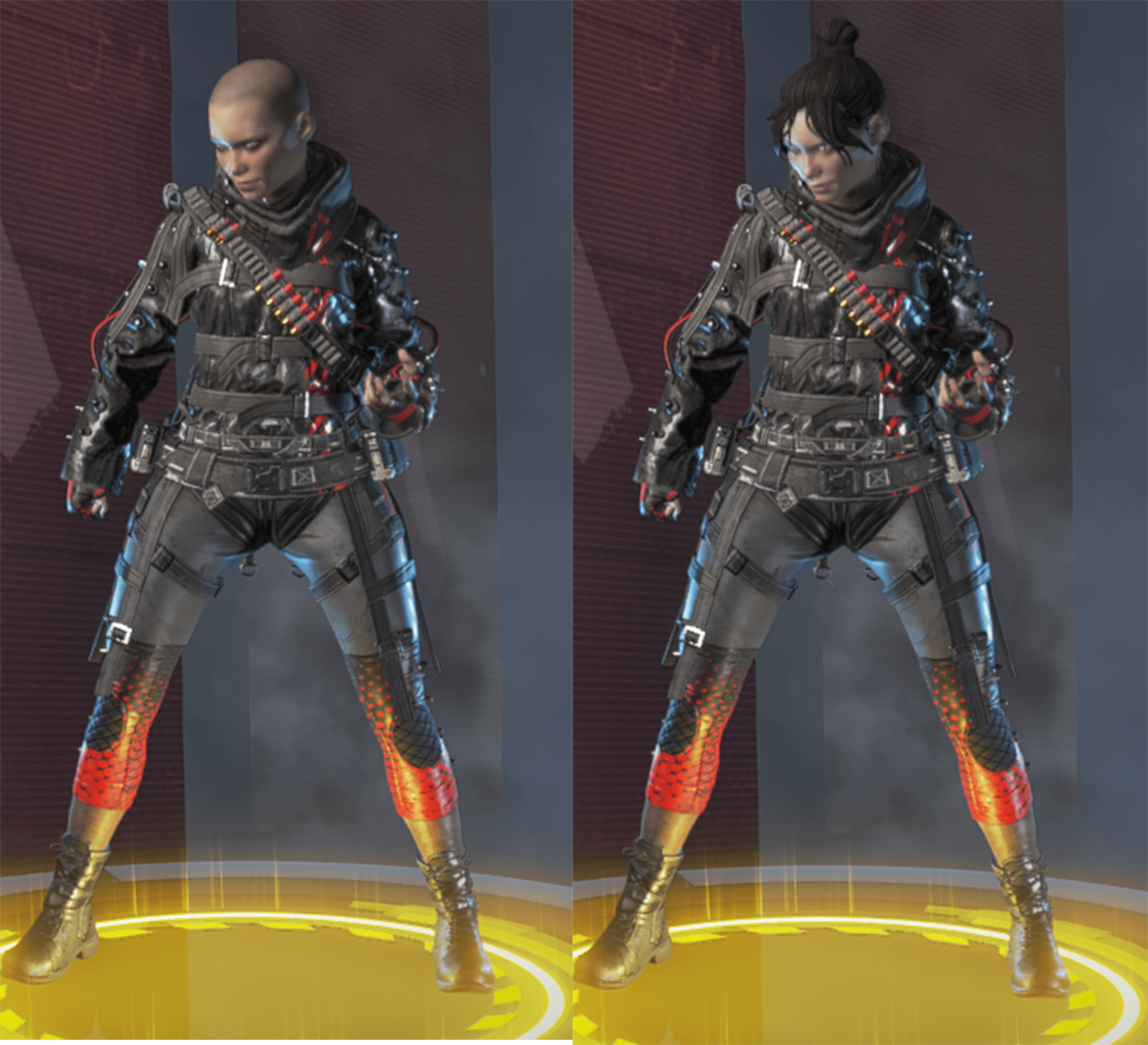 Can we give the legendary wraith skins hair? apexlegends