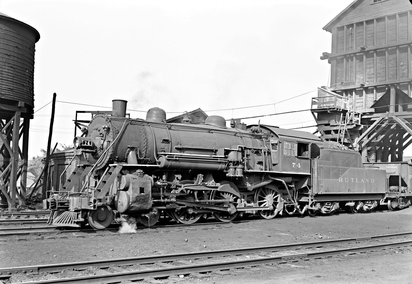 Rutland Railroad steam 460 74 at Rutland, Vermont on