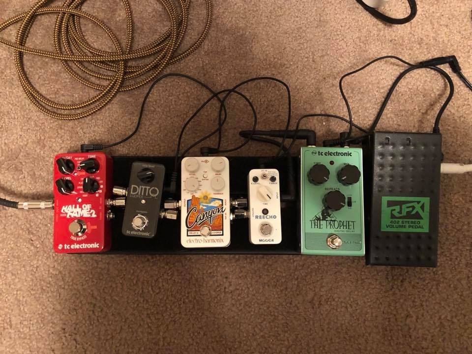 Minimalist Pedalboard also NPD HOF2 and EHX Canyon r/guitarpedals