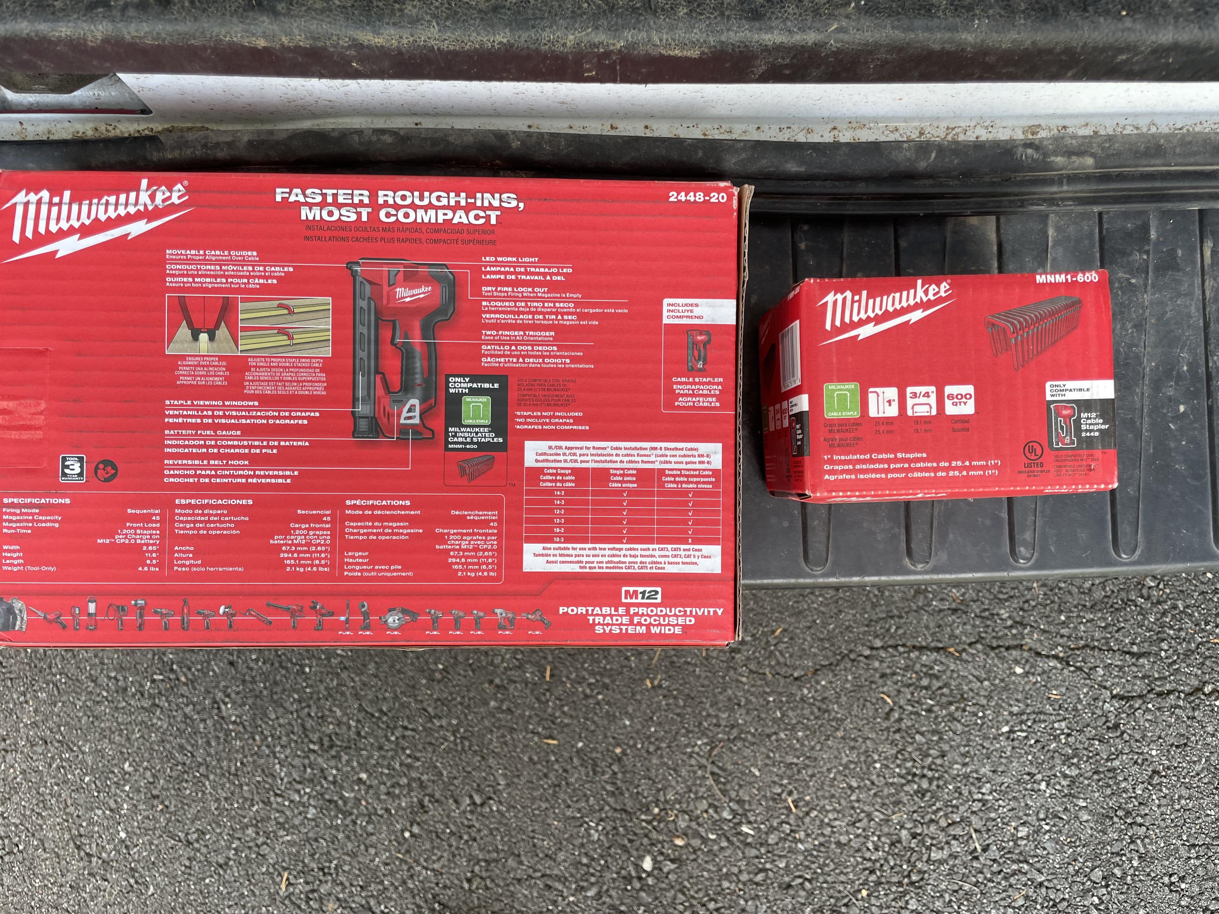 Milwaukee cable stapler has finally arrived!! r/electricians