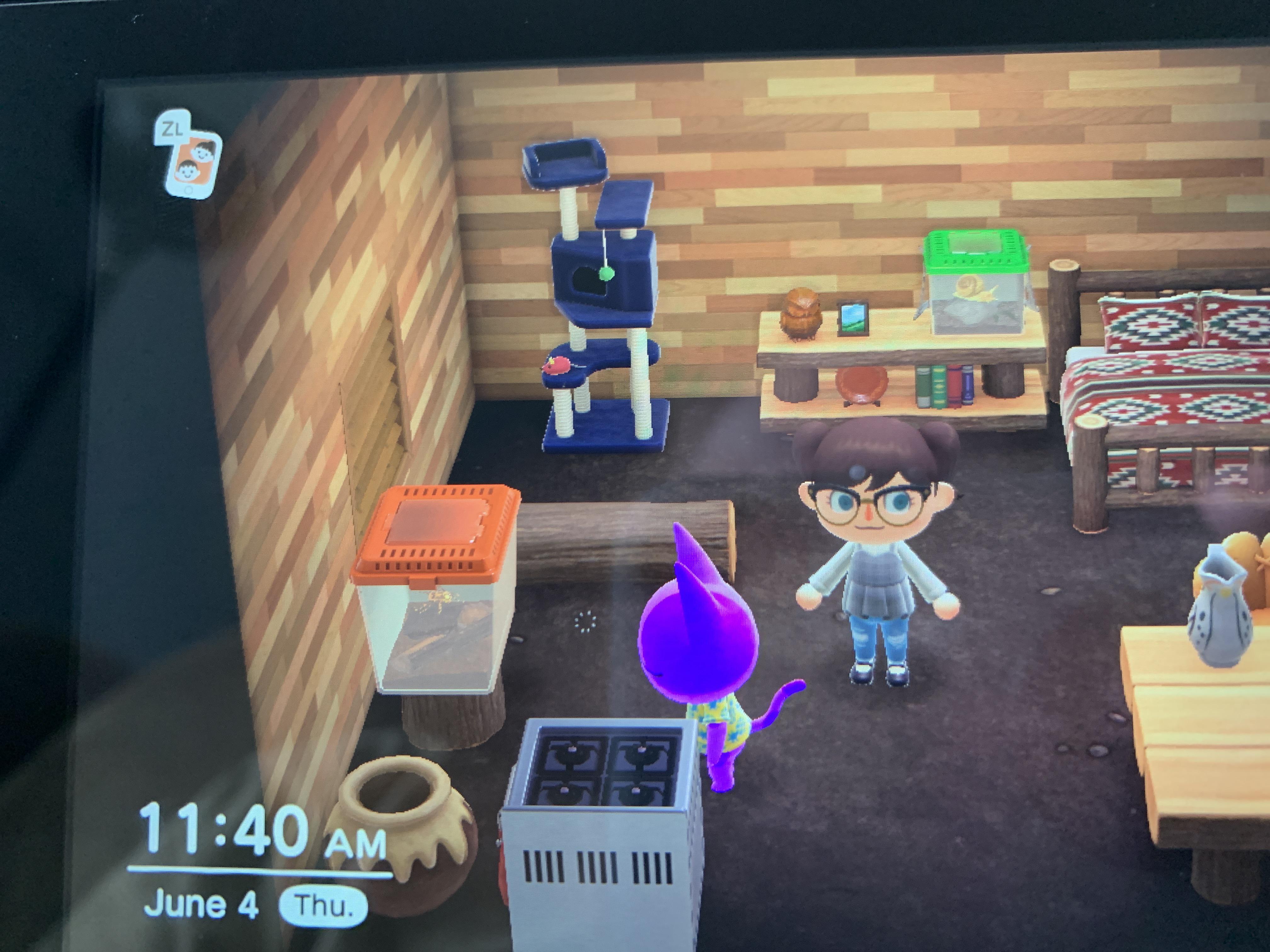 I gave Bob a cat tower and he finally put it out! r/AnimalCrossing