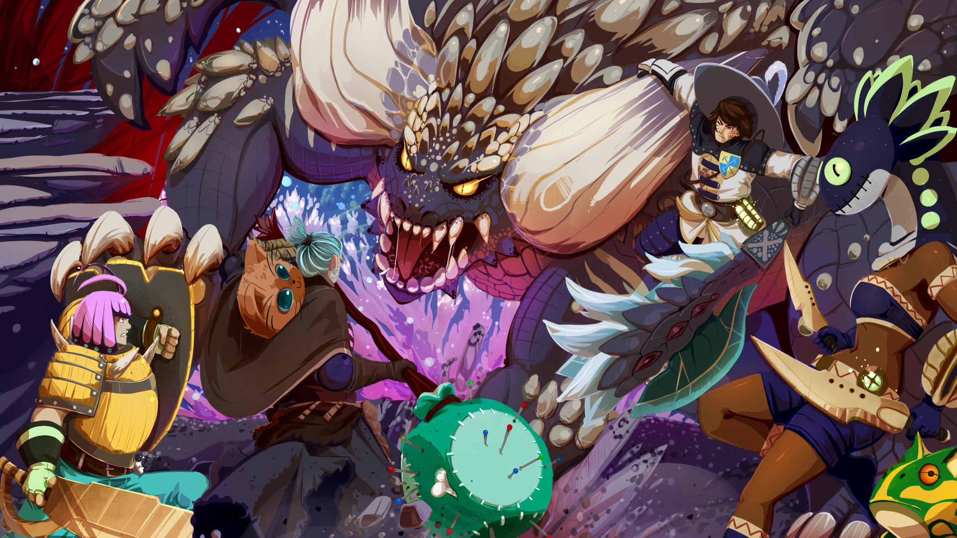 Hunters vs Nergigante by me MonsterHunter