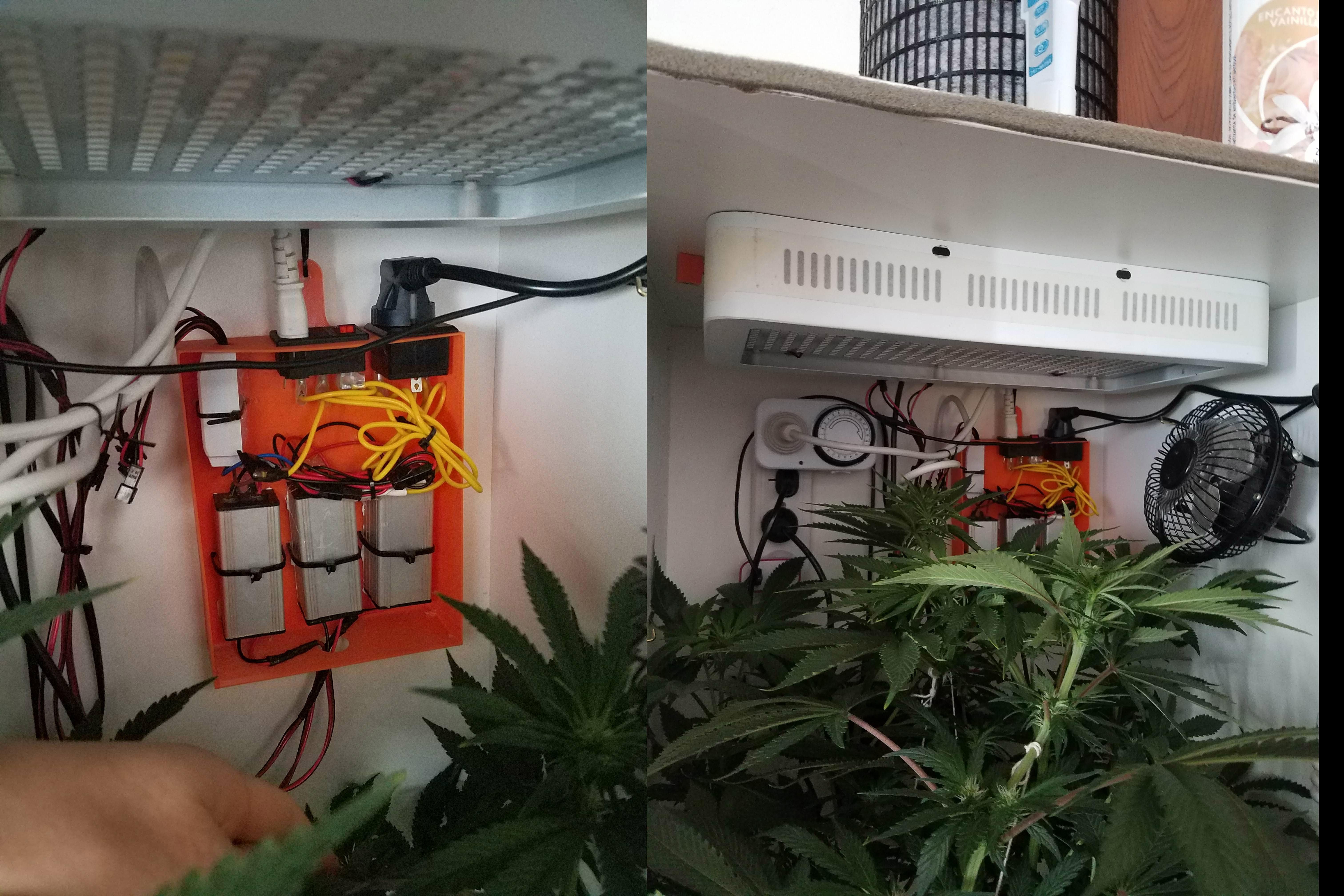 Tore apart my cheap grow light, removed the top cover, ALL the cooling