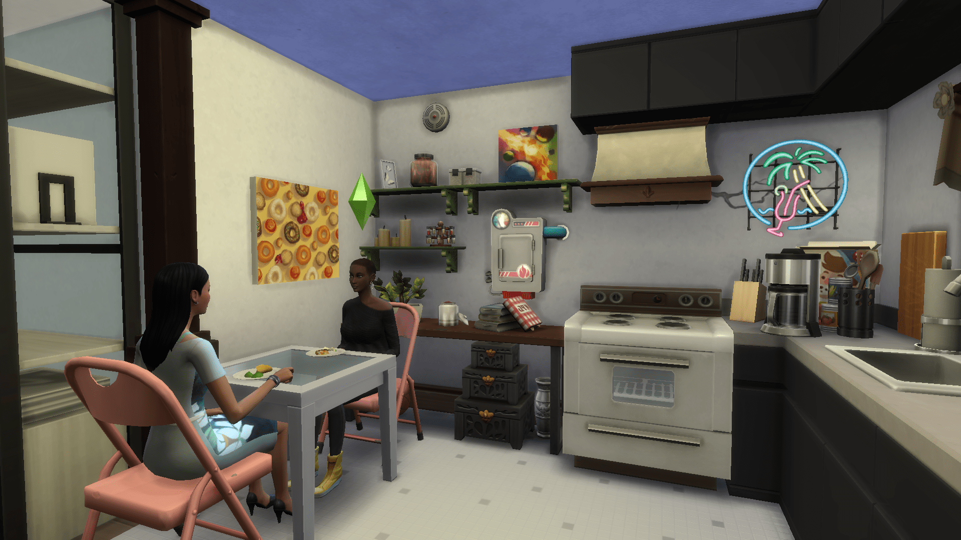 The first cramped apartment kitchen I've been happy with r/thesims