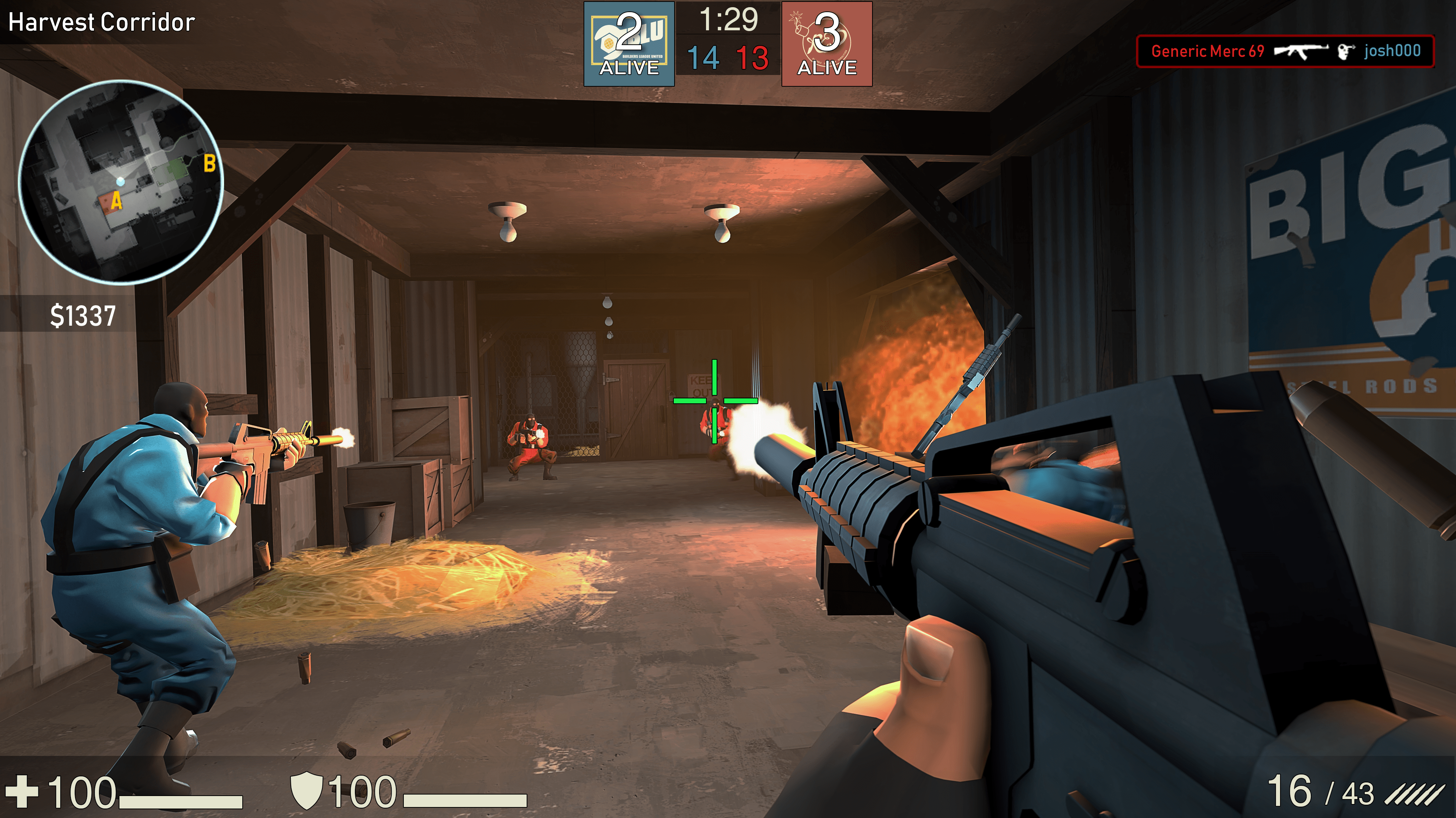 2 VS 2 [CSGO x TF2 SFM] tf2