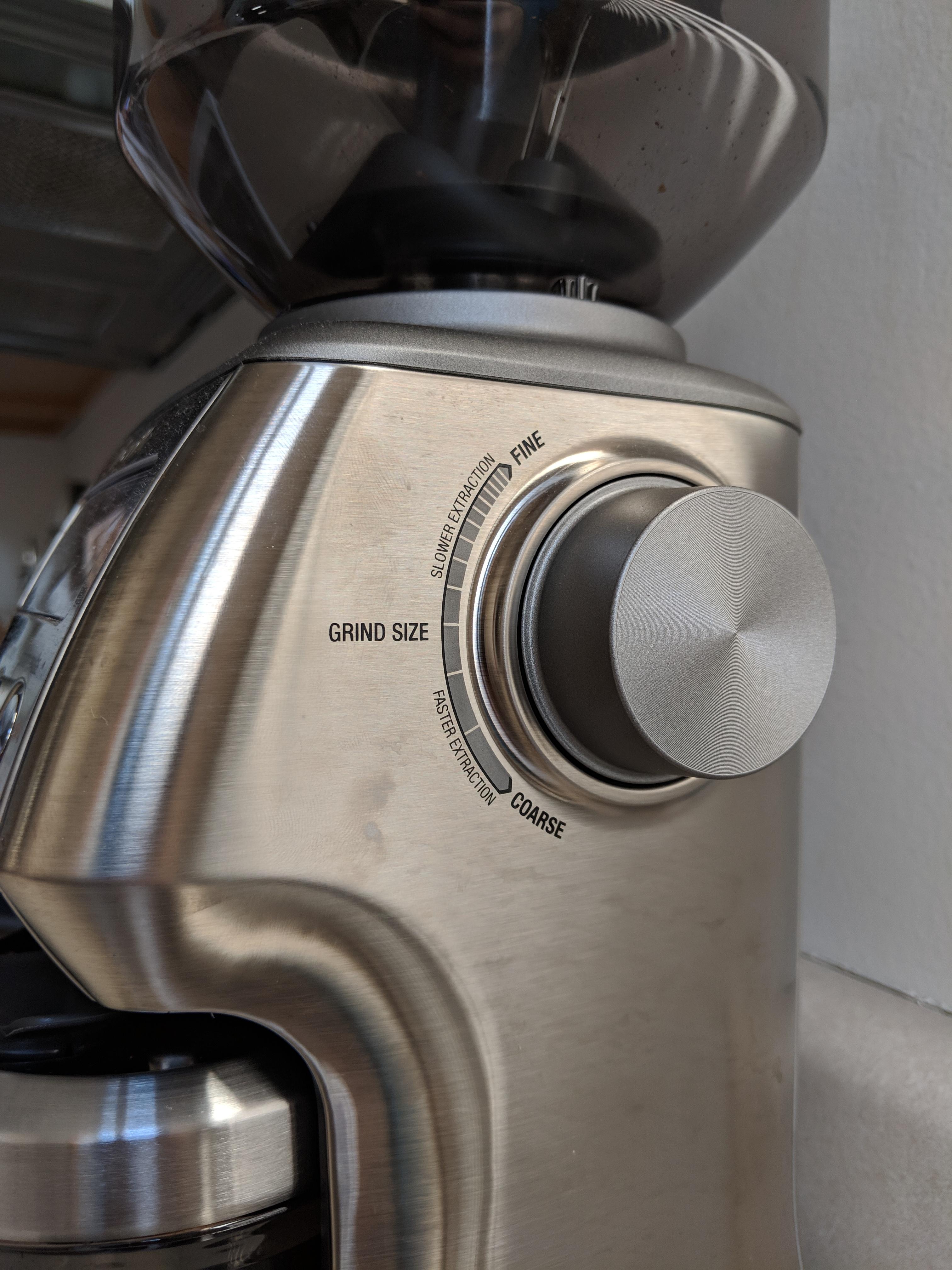 Is this really how coffee extraction works? The dial says finer grind