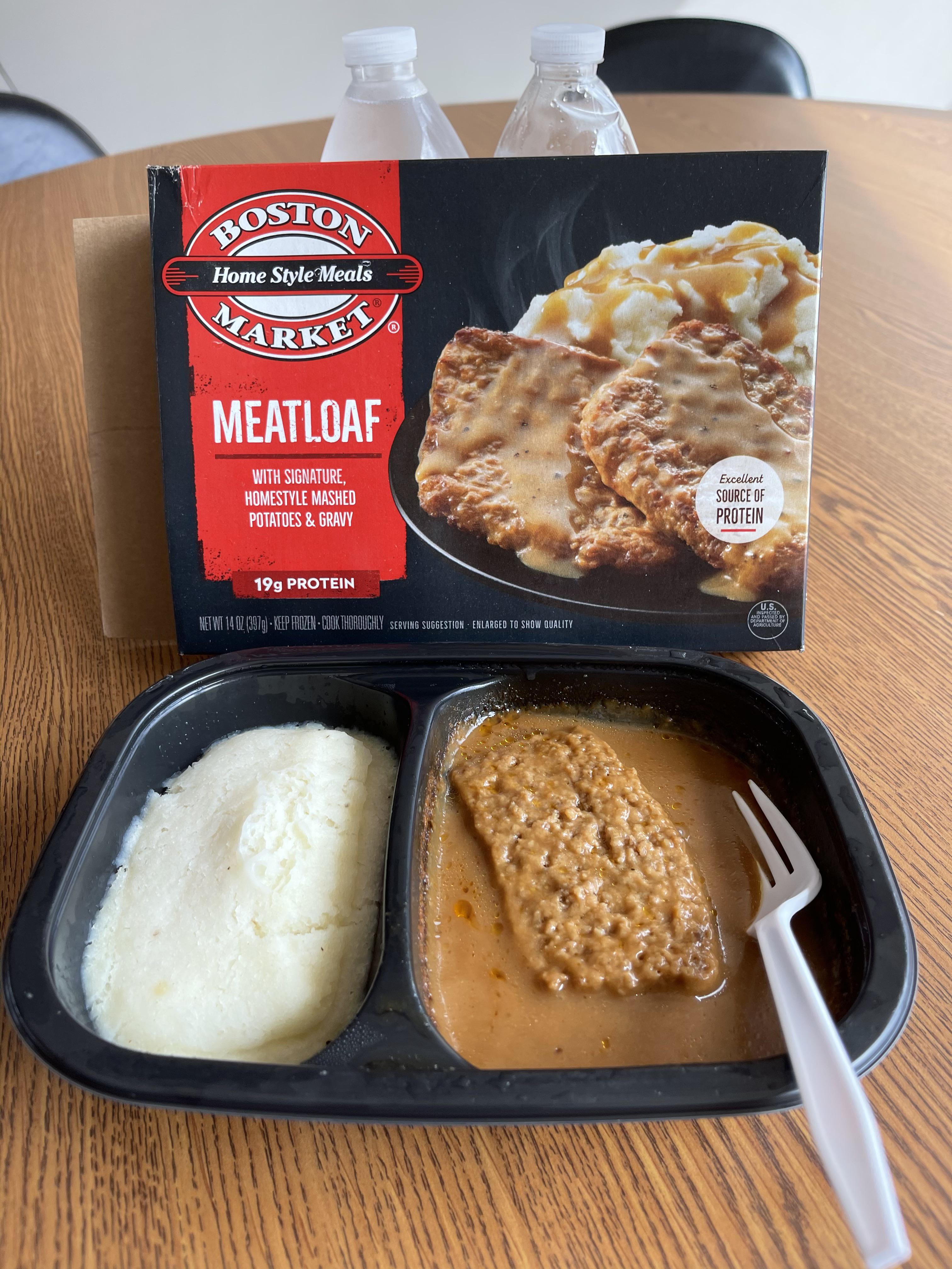 Boston Market Meatloaf. A tasty traditional meatloaf. The potatoes