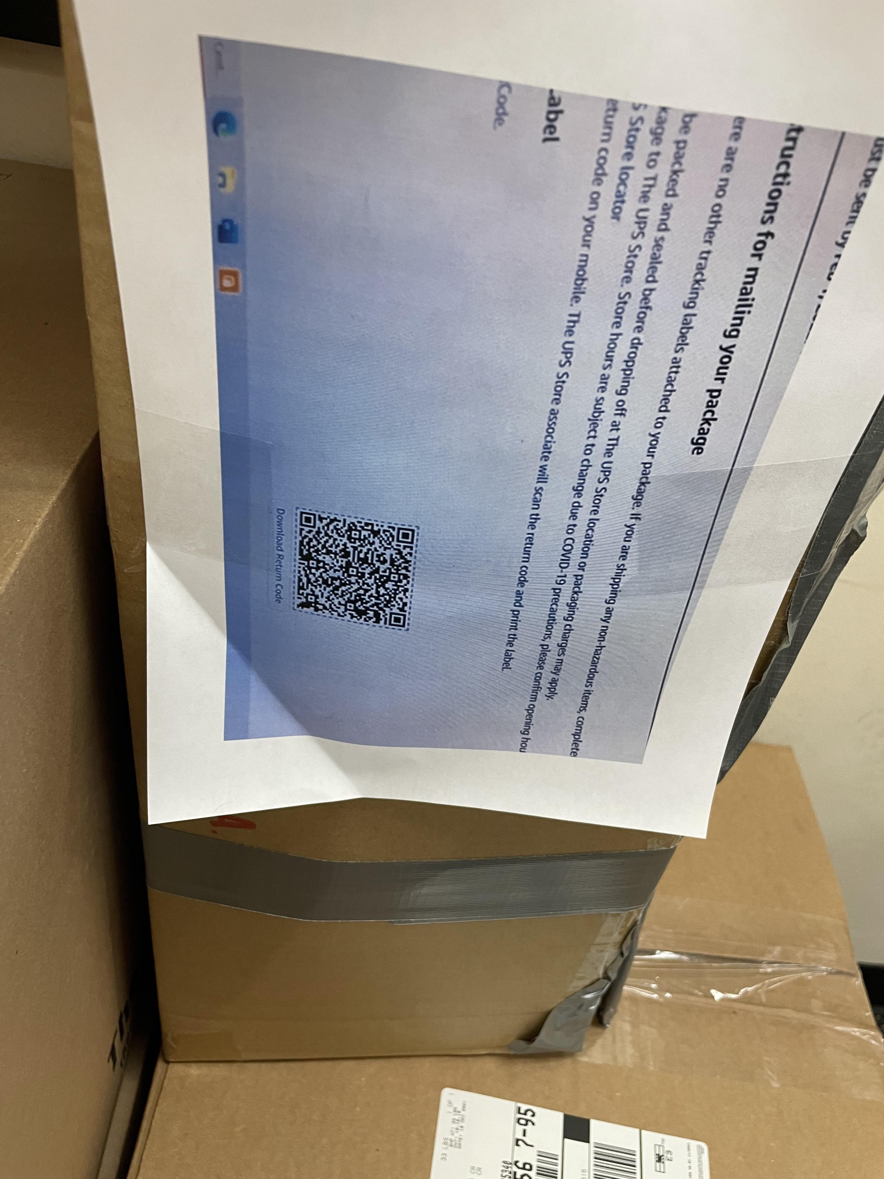 Ups store amazon return came to us like this r/screenshotsarehard