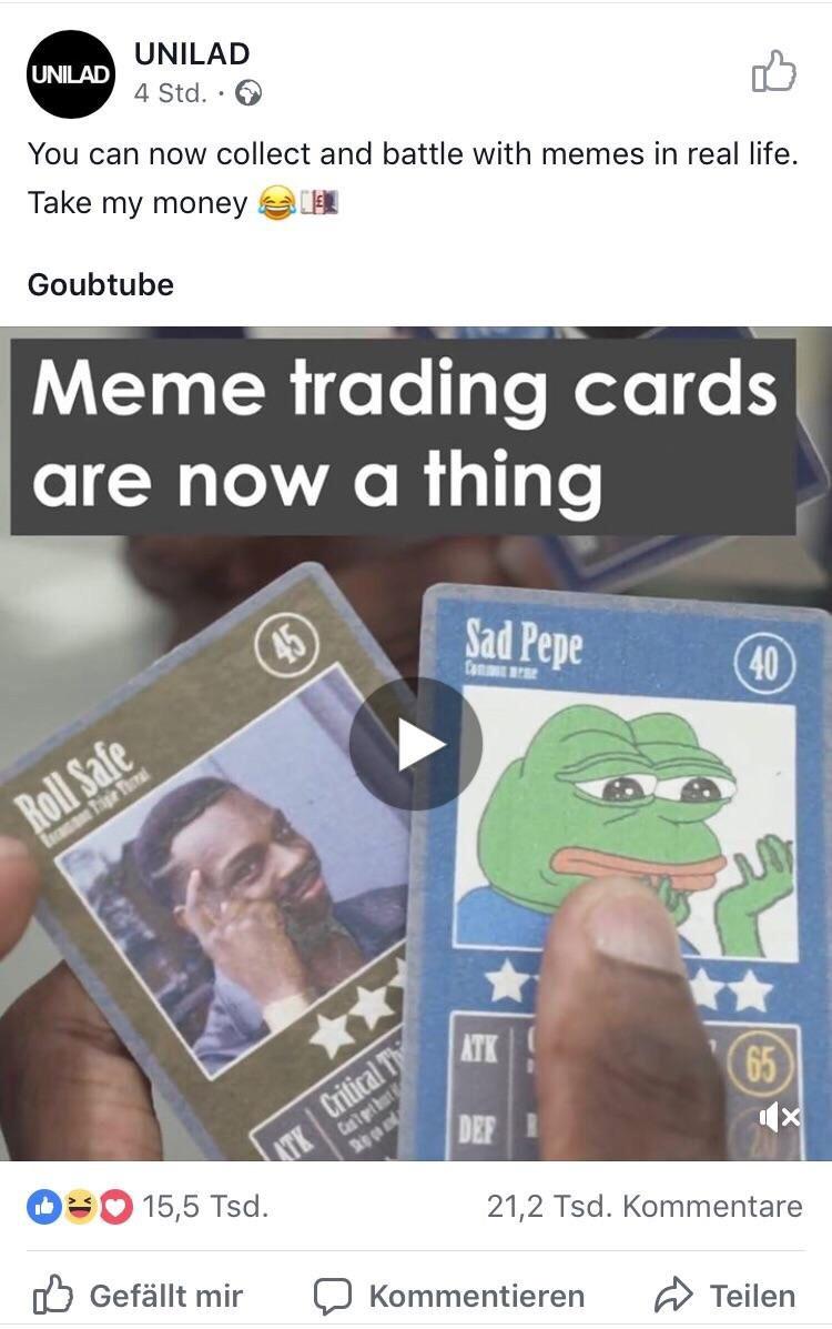 Meme trading cards ofcoursethatsathing