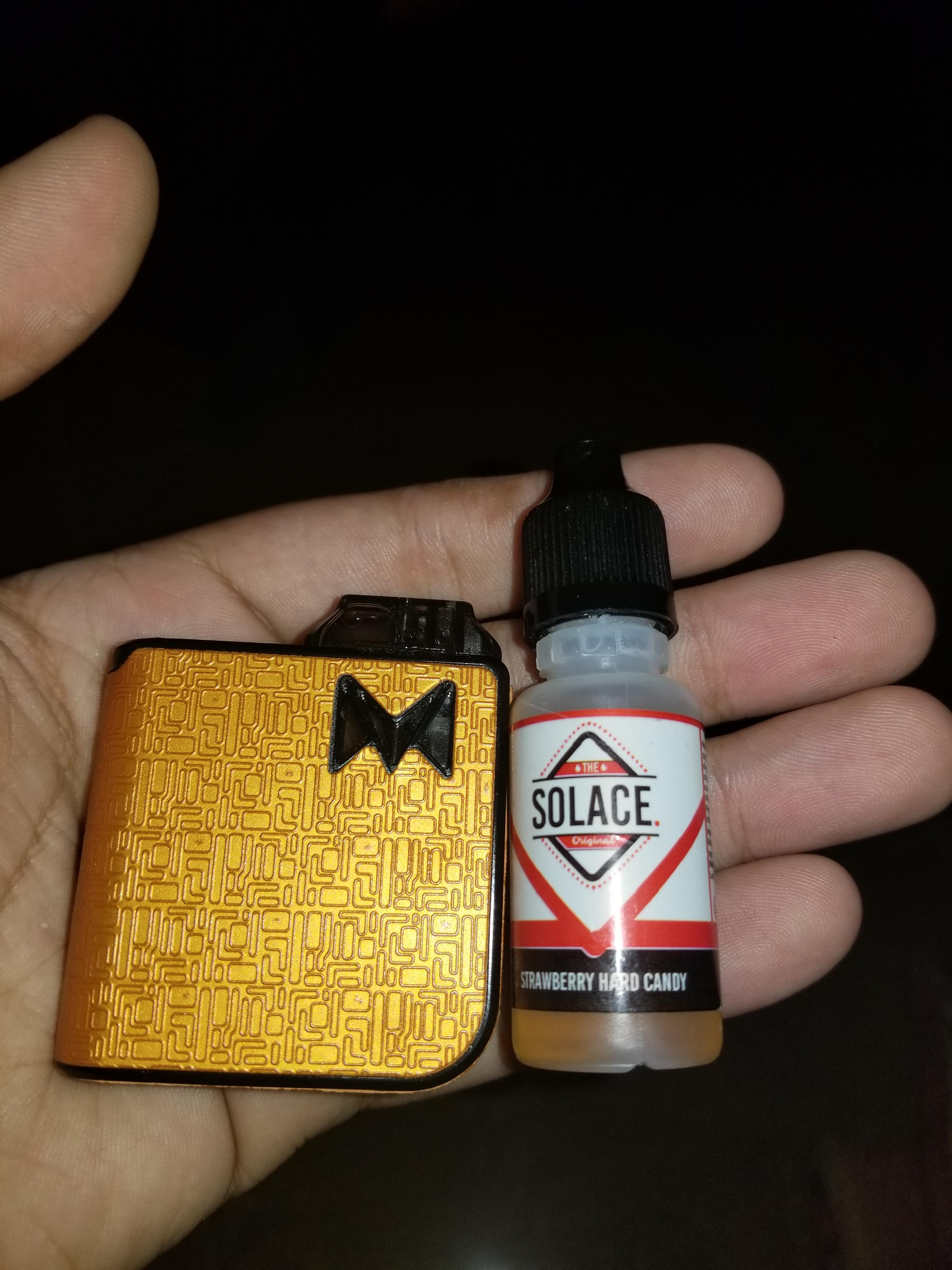 Rocking the new Mipod and vaping on some Solace strawberry hard candy