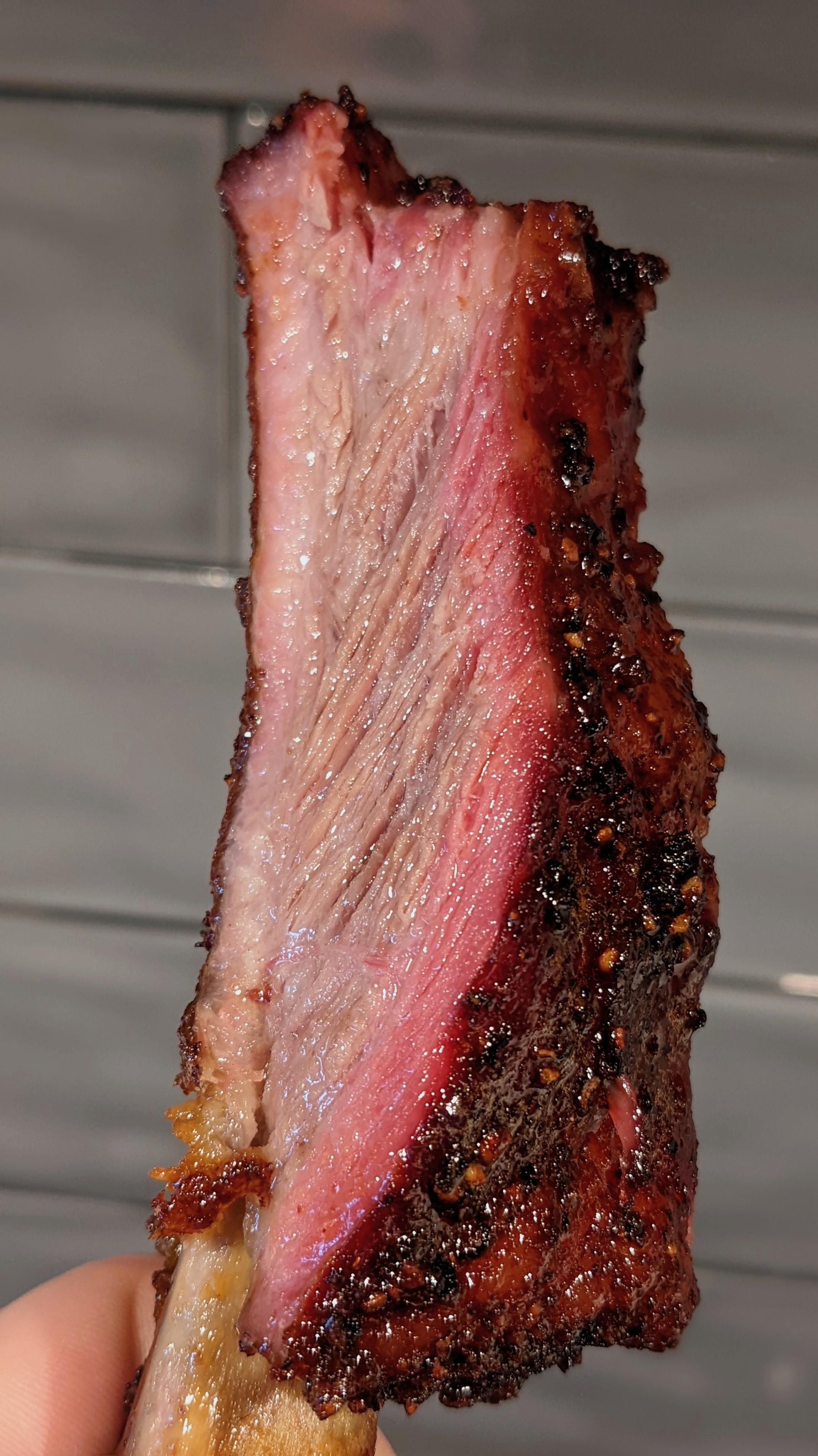 Spare Ribs, St Louis cut, Seasoned with Meat Church Holy Cow, 225F on