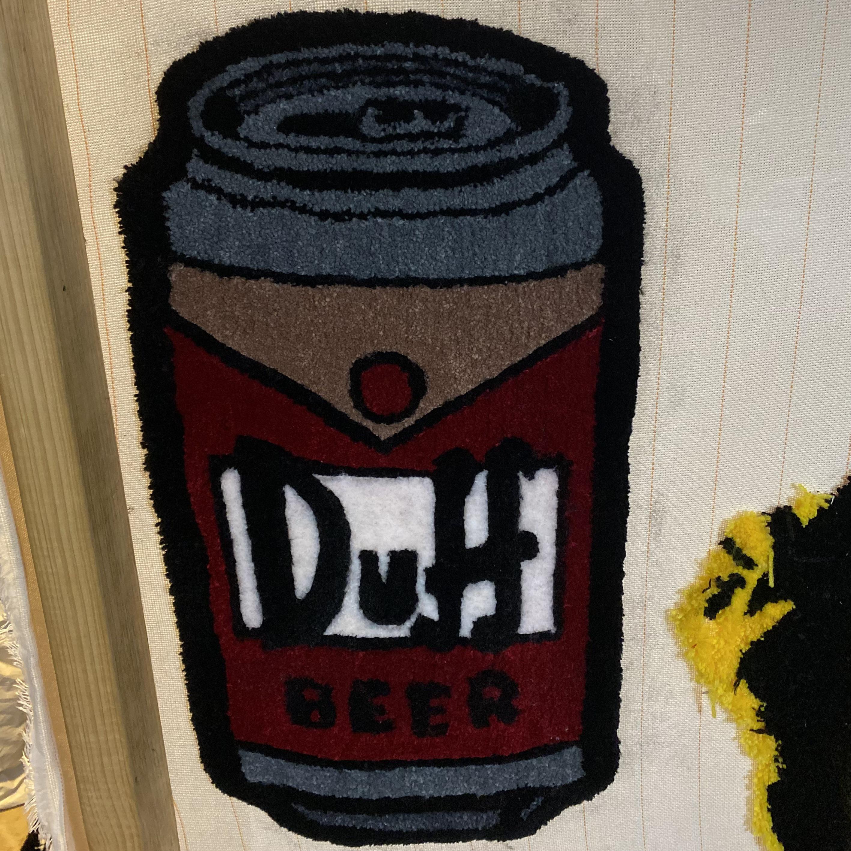 Hand tufted this Duff Beer Rug today 🍻 TheSimpsons