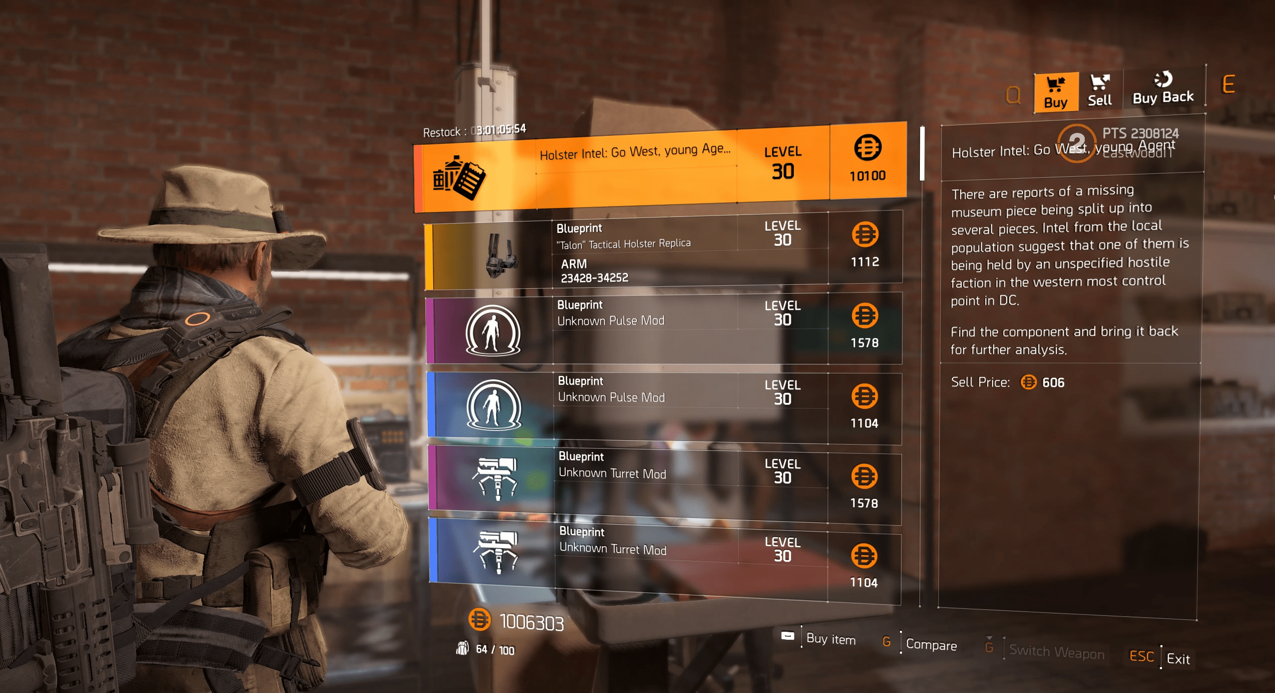 First Exotic Gear (Holster) for Div2 r/thedivision