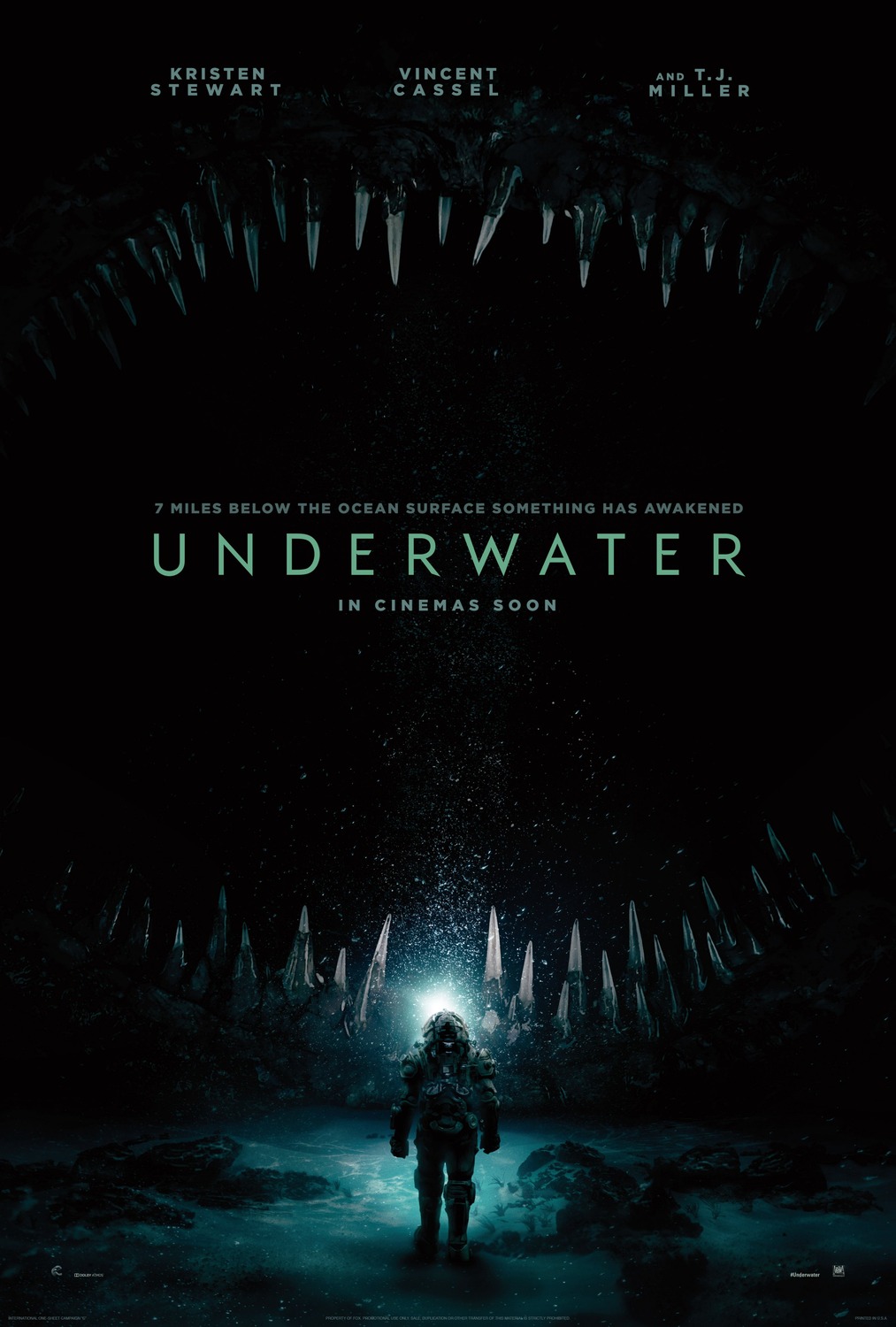 New Poster for SciFi Horror 'Underwater' Starring Kristen Stewart