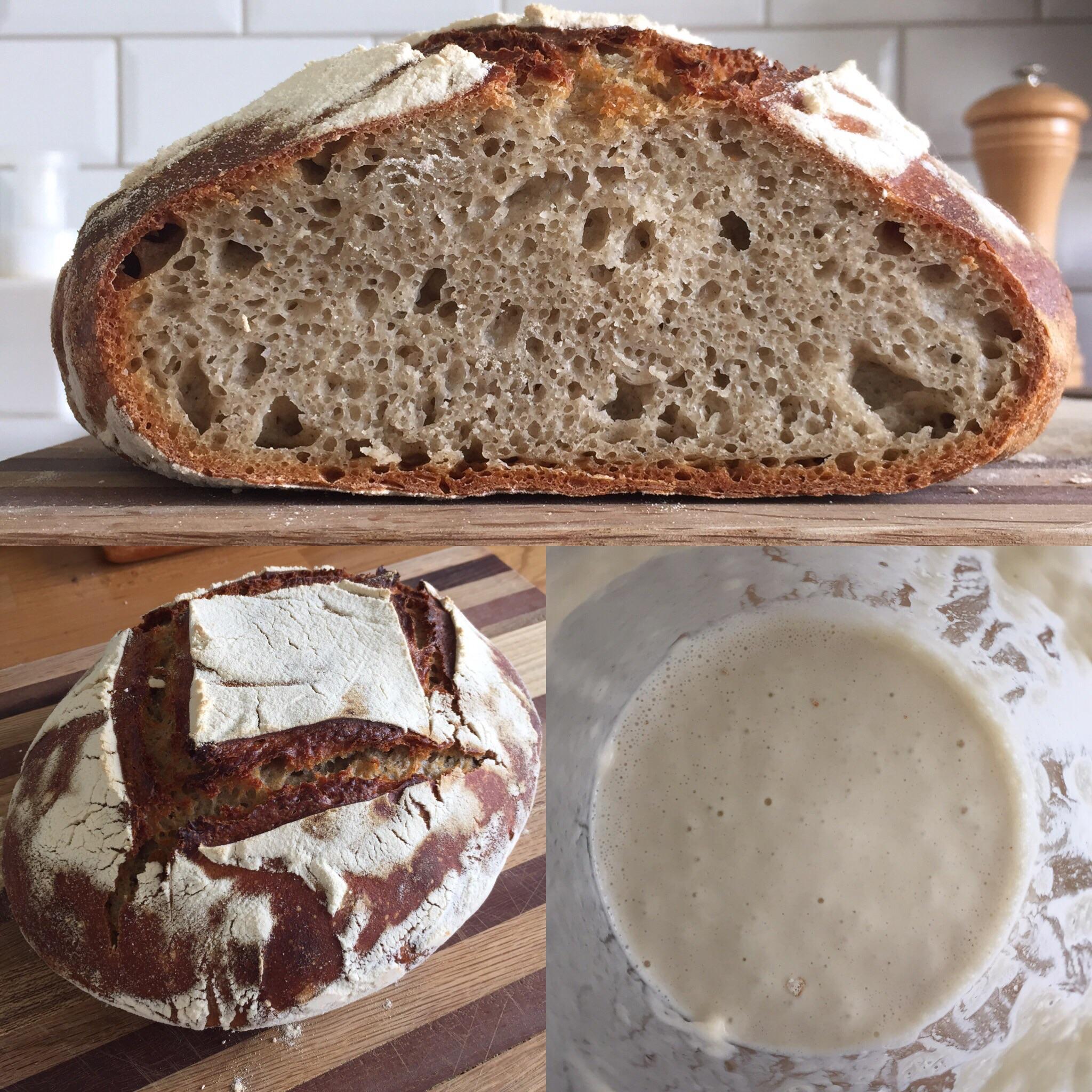 Weekend sourdough bake with 50 breadflour, 40 buckwheat flour and 10