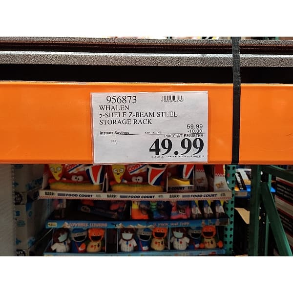 [Costco Wholesale] Whalen 5Shelf Heavy Duty Steel Shelving Unit, 48"W